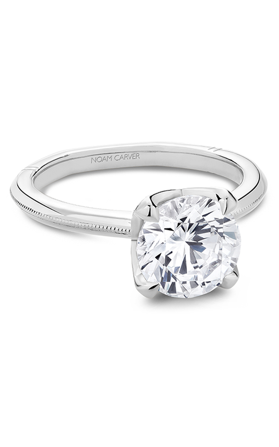 Noam Carver Atelier A027 01A Diamond Engagement Ring - Elegant Solitaire Wedding Band for Proposal & Anniversary Gifts