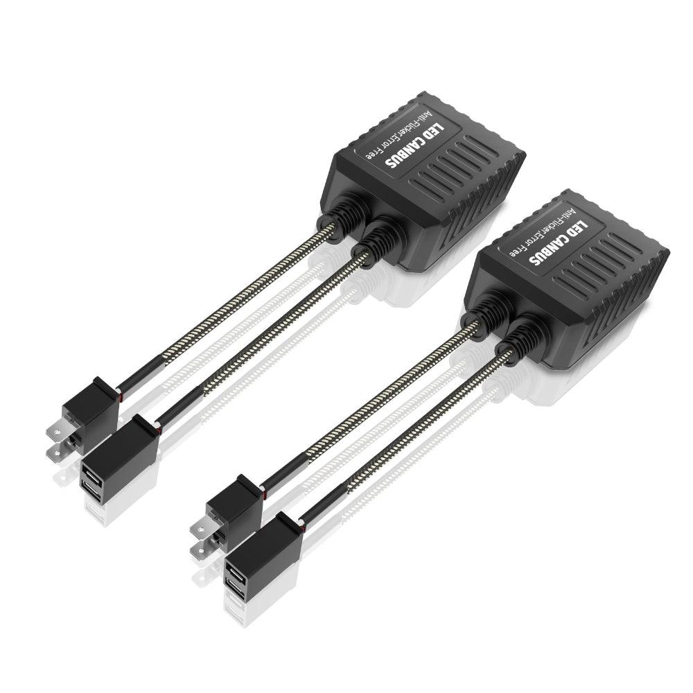 H7 C20 LED Headlight Bulbs with CANBUS Decoder & Resistor Kit - 2PCS Set - Error-Free Installation for Cars, Trucks, SUVs - Perfect for Night Driving & Foggy Conditions