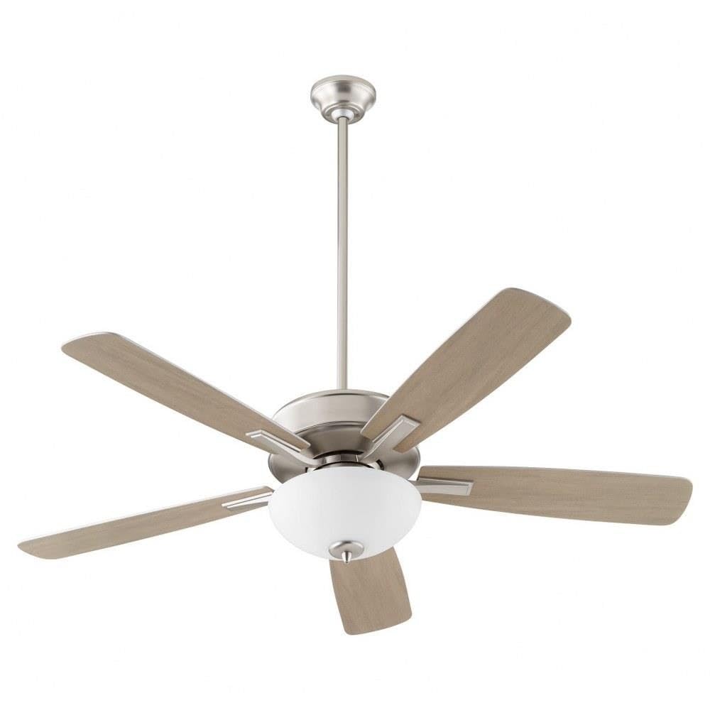 4525-265 Ovation 52 Inch Ceiling Fan with LED Light Kit, Brushed Nickel Finish - Perfect for Living Room, Bedroom, and Outdoor Patio Cooling