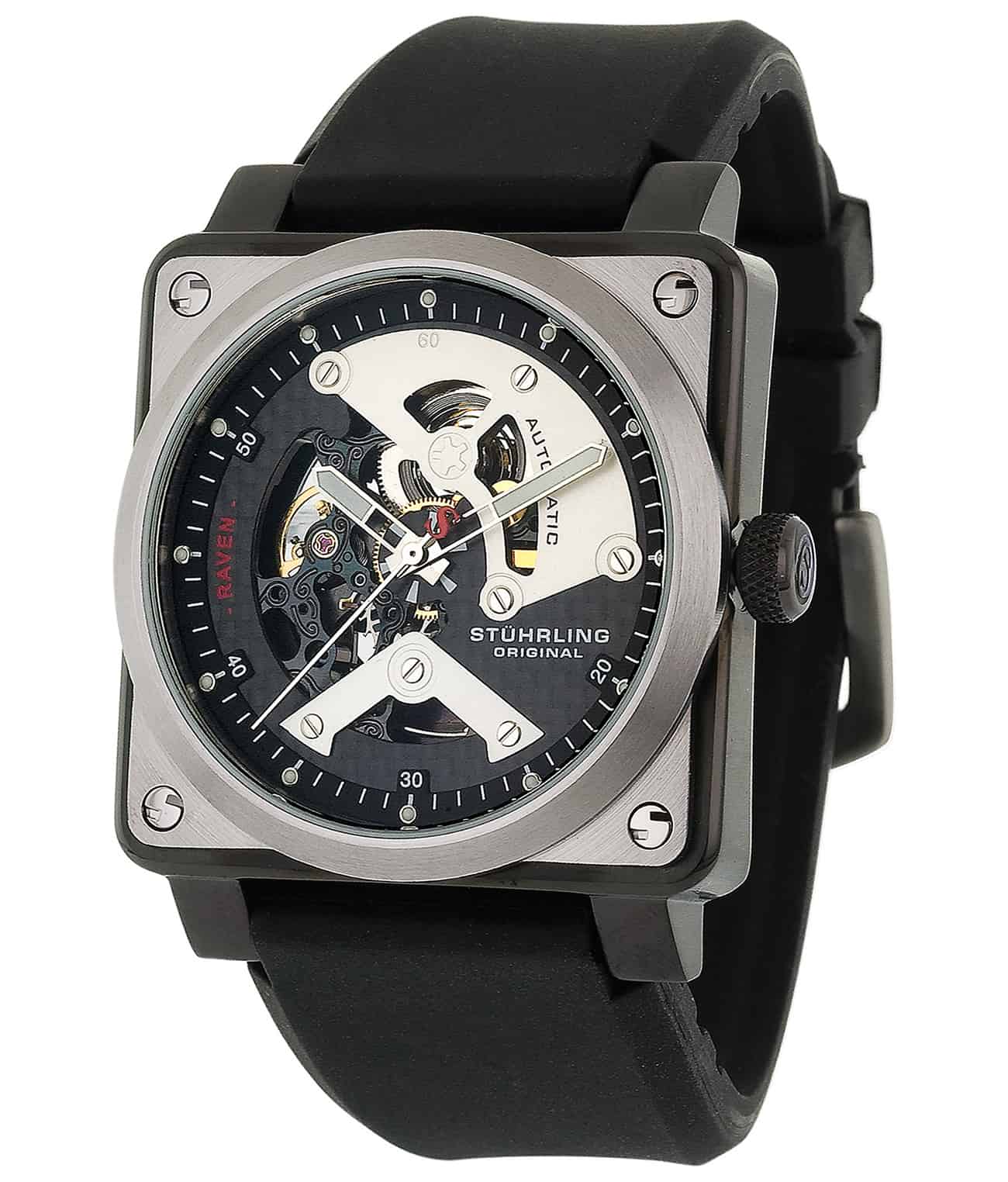 Black Dial / Black PVD Case / Black Silicone Strap Black PVD Tang Buckle