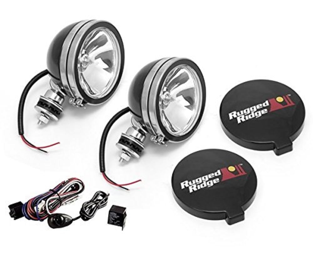 Rugged Ridge 6-Inch Off-Road LED Light Kit - 2-Piece Housing Set (Part #15207.51) | Universal Fit for 1999-2025 Jeep Wrangler & Gladiator | Perfect for Night Trail Driving & Off-Road Adventures