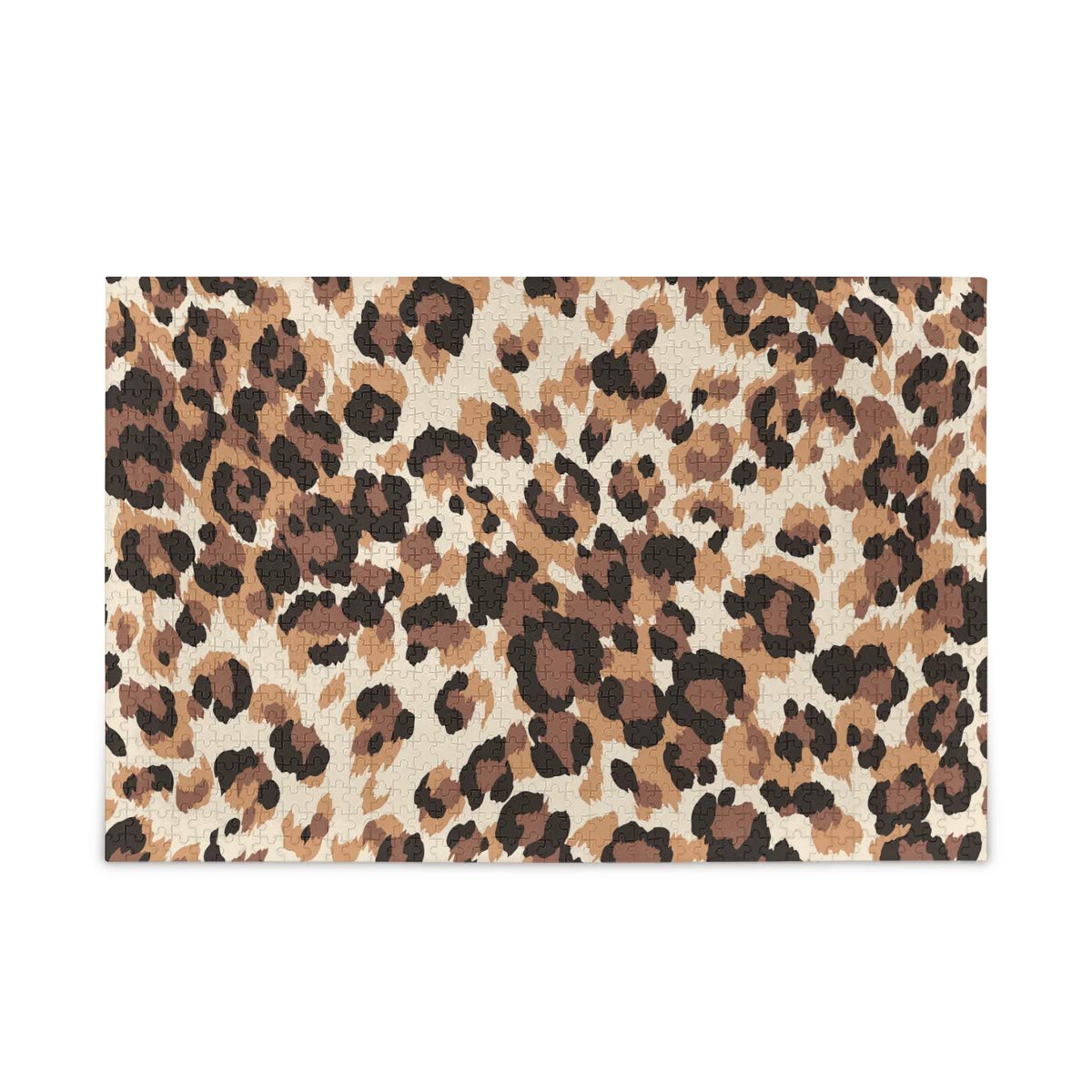 Premium 500-Piece Leopard Panther Skin Jigsaw Puzzle for Adults & Kids - Challenging & Relaxing Brain Game for Family Fun, Stress Relief & Home Decor