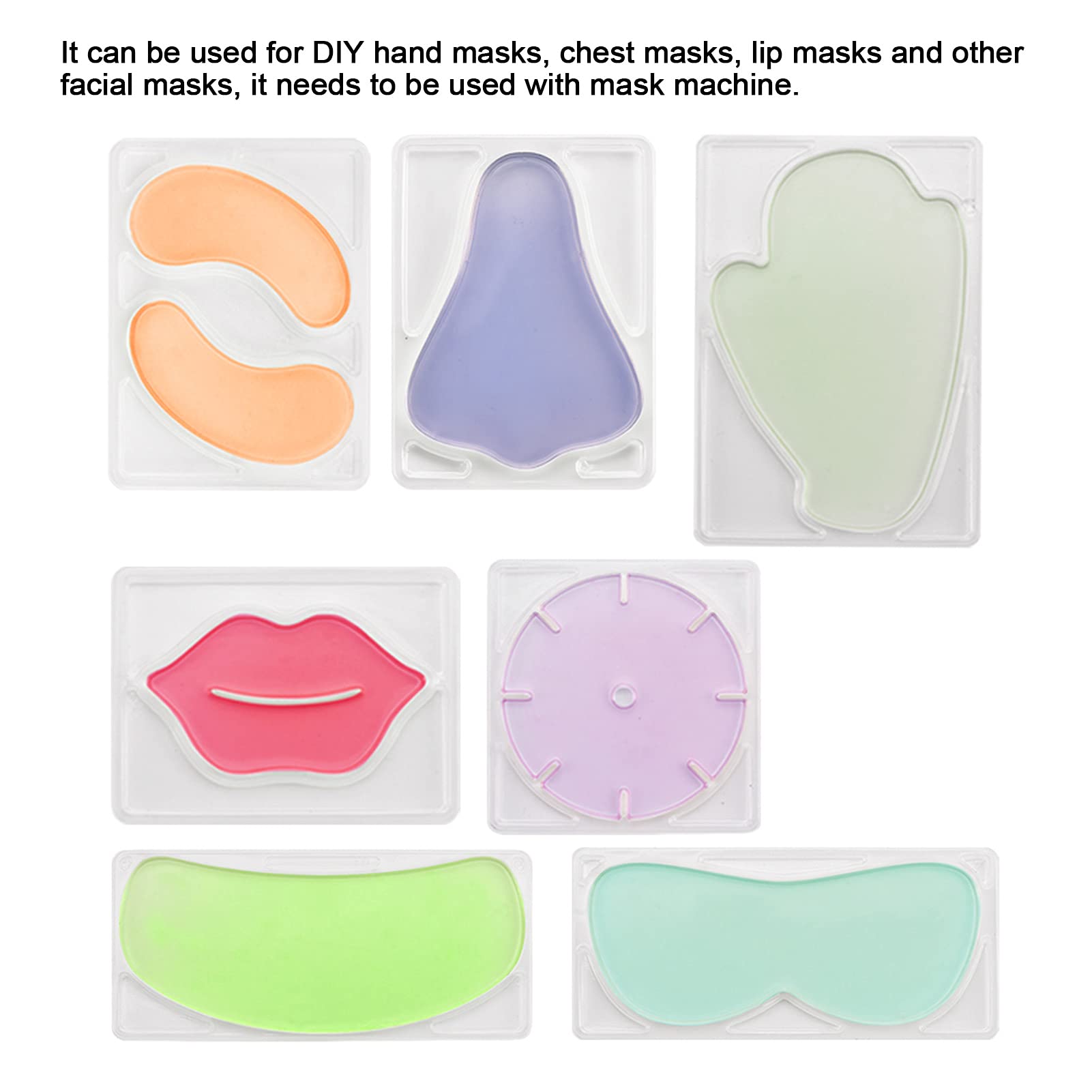 7 Types Reusable DIY Facial Mask Maker Kit - Plate Mask Making Tool for Beauty Salon & Home Spa, Hydrating & Anti-Aging Face Mask Patches for Skin Care Routine