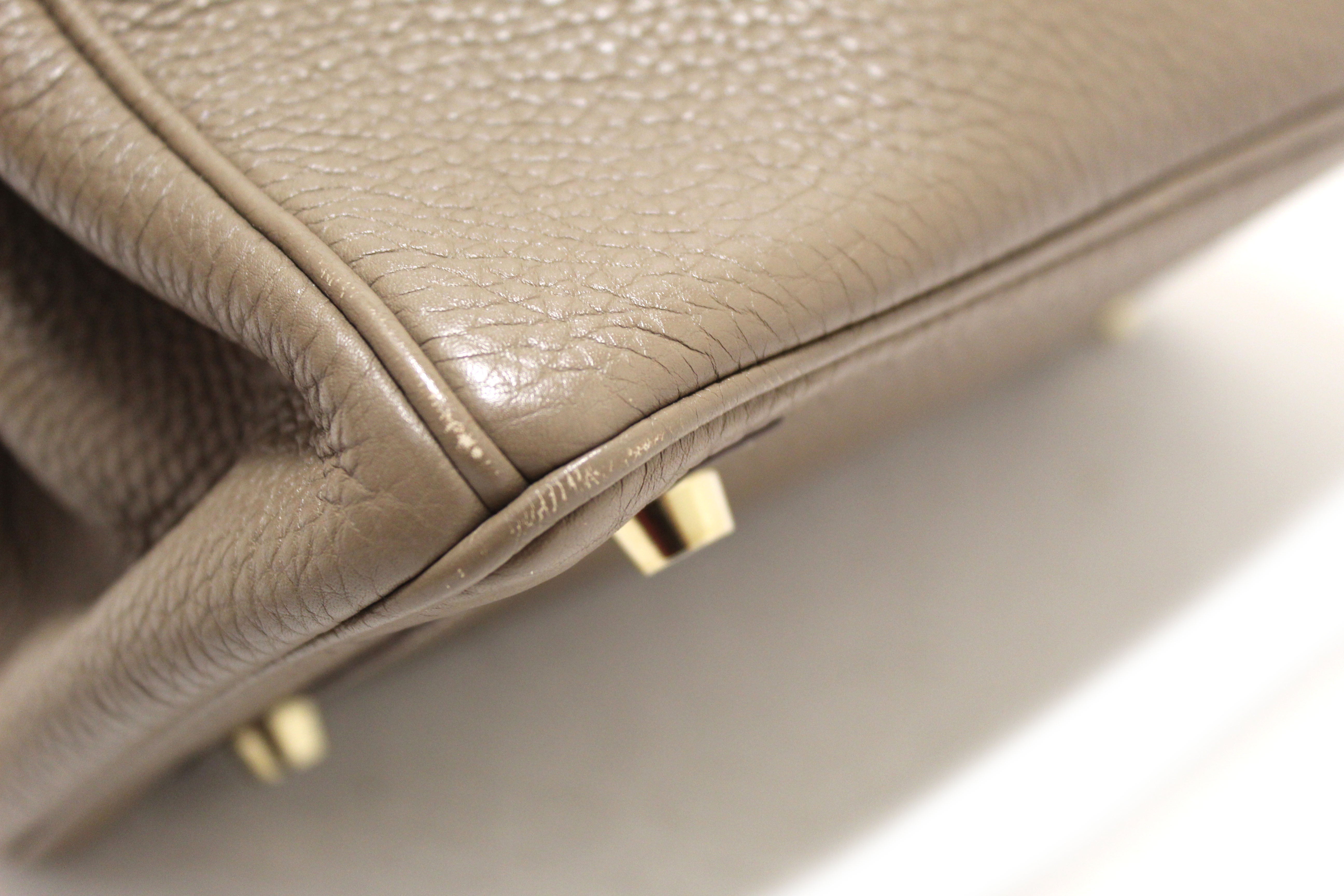 Authentic Hermes Birkin 25 Handbag in Etoupe Togo Leather - Luxury Designer Purse for Women, Perfect for Work, Travel & Special Occasions