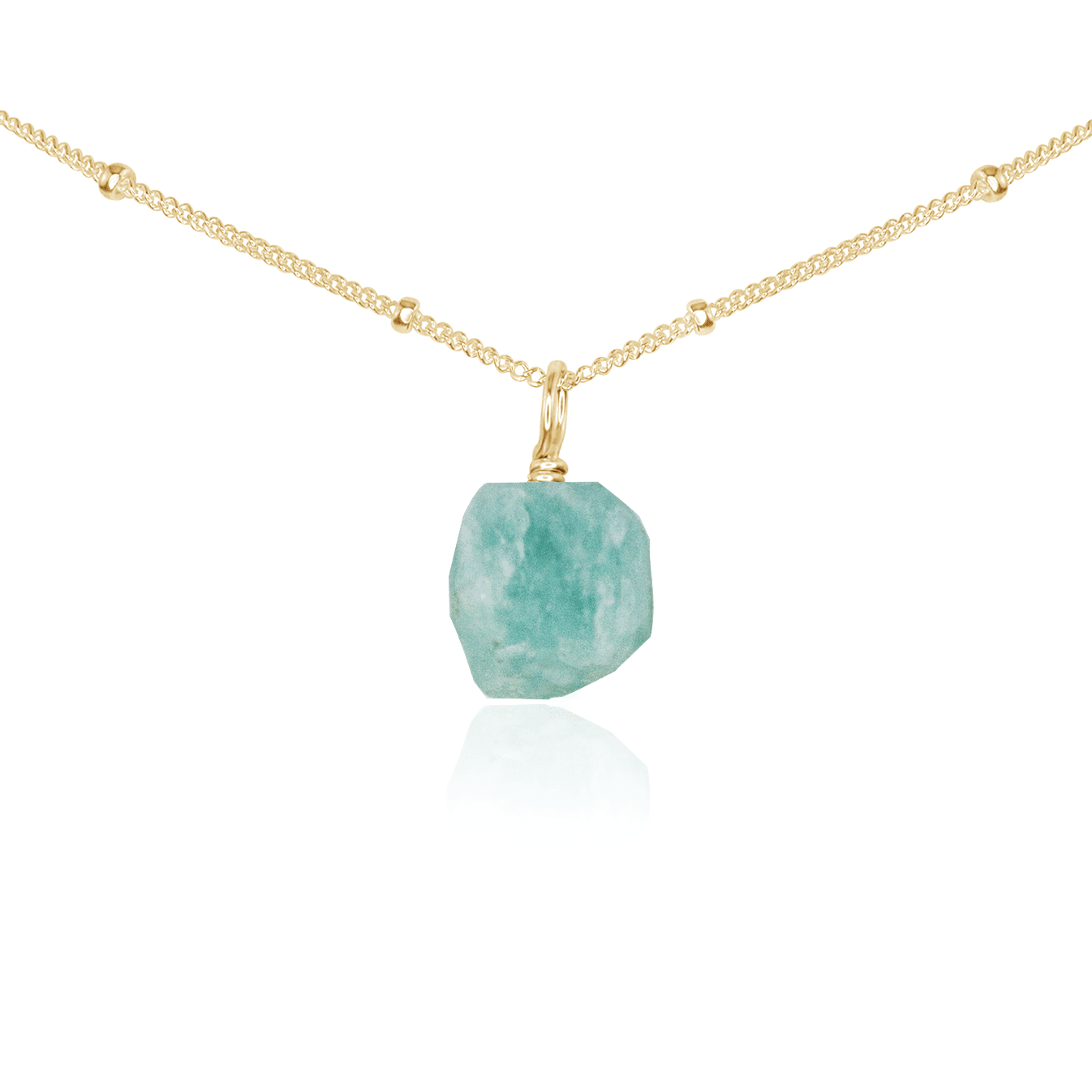 Natural Amazonite Gemstone Pendant Necklace - Healing Crystal Choker for Women | Perfect for Yoga, Meditation & Spiritual Jewelry Gifts