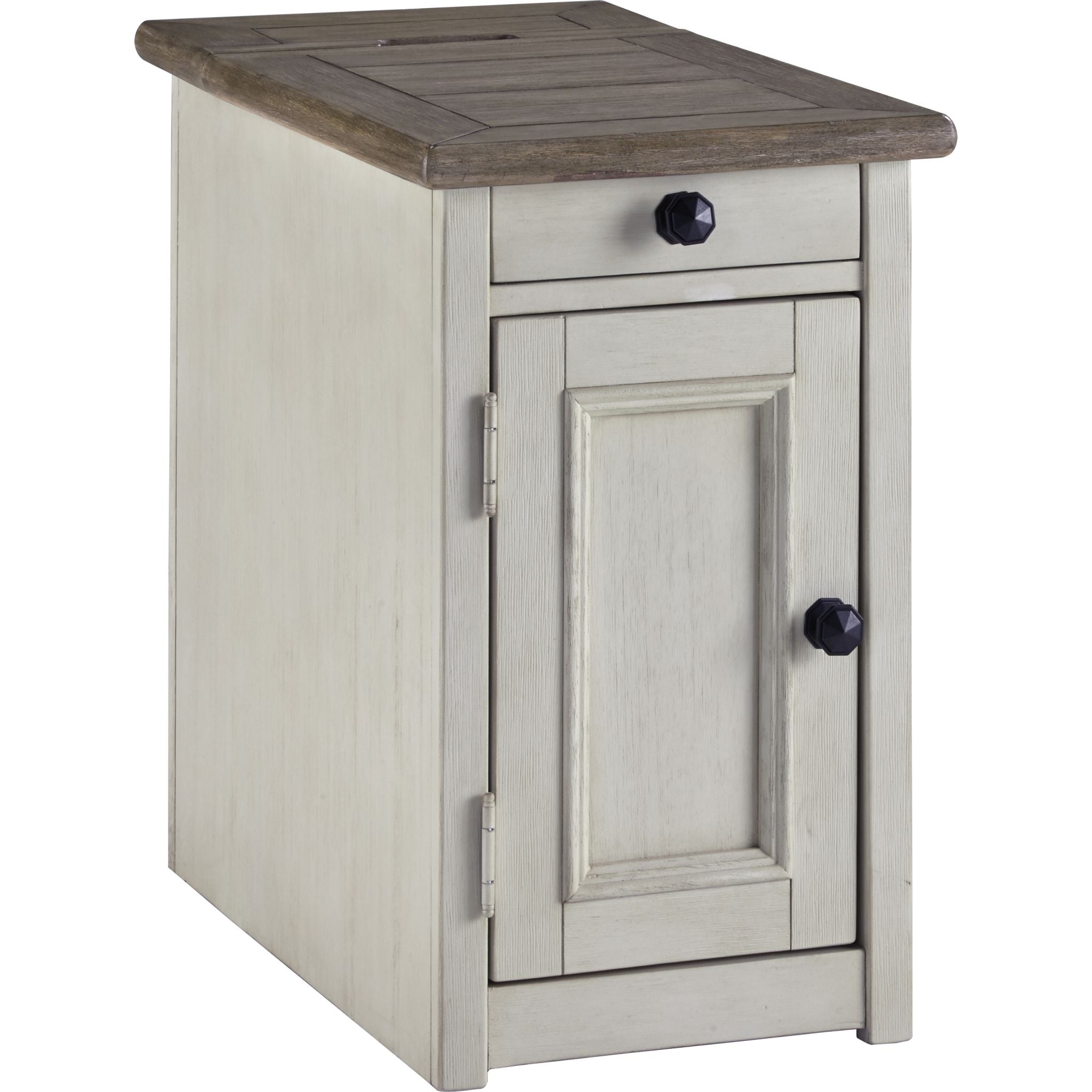 Bolanburg Chairside End Table - Two-Tone Finish for Living Room, Bedroom & Office - Stylish Side Table with Storage Shelf