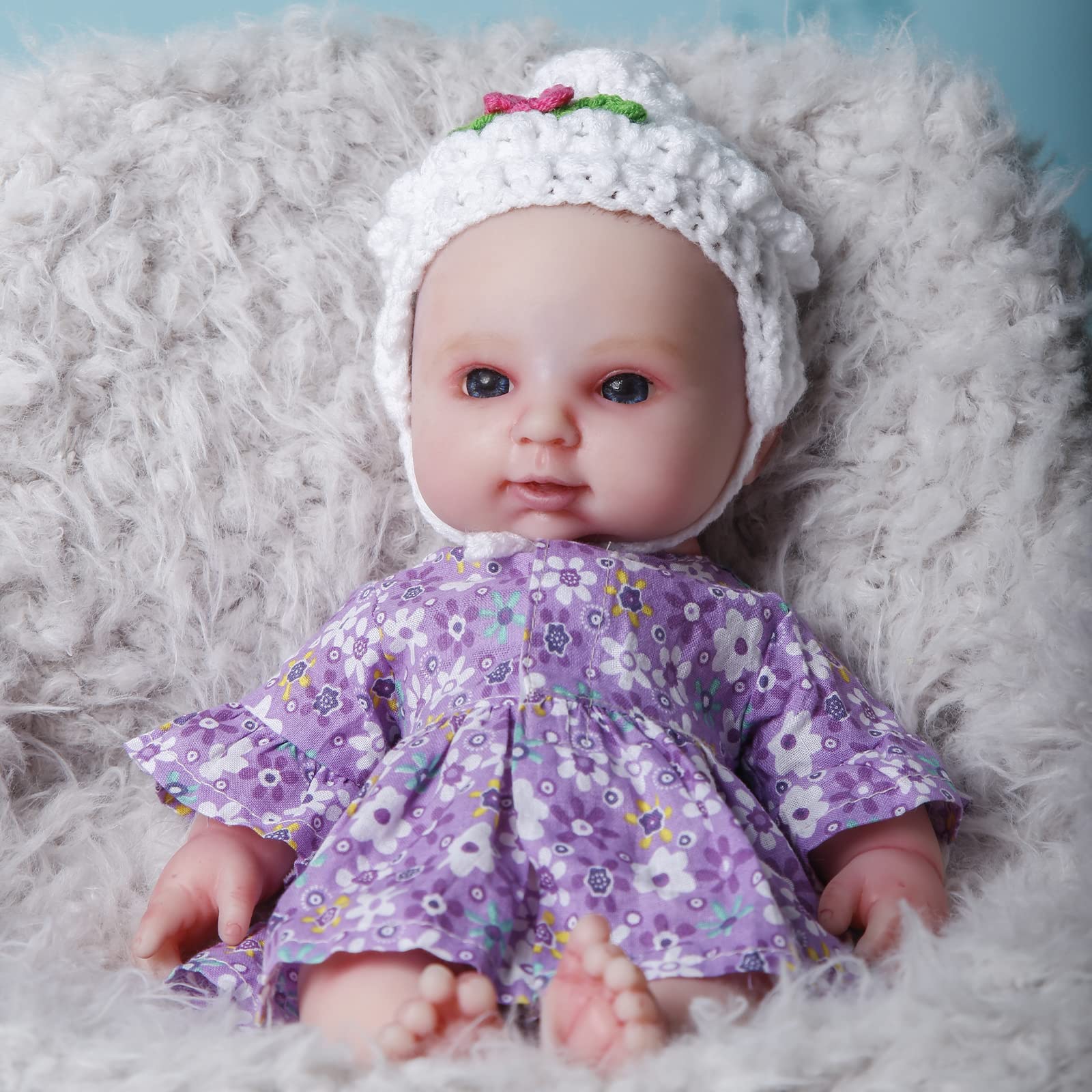 12.2 Inch Realistic Soft Silicone Reborn Baby Doll with Open Eyes - Lifelike Full Body Newborn Girl Doll for Collectors, Gift Giving & Nursery Decor