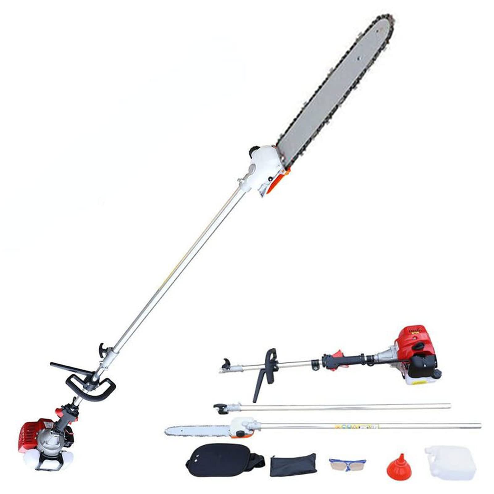 42.7CC Gas Pole Chainsaw for Tree Trimming - 2 Cycle Cordless Pole Saw with 8.2FT to 11.4FT Adjustable Extension & Carry Bag - Perfect for Pruning High Branches, Yard Maintenance, and Landscaping
