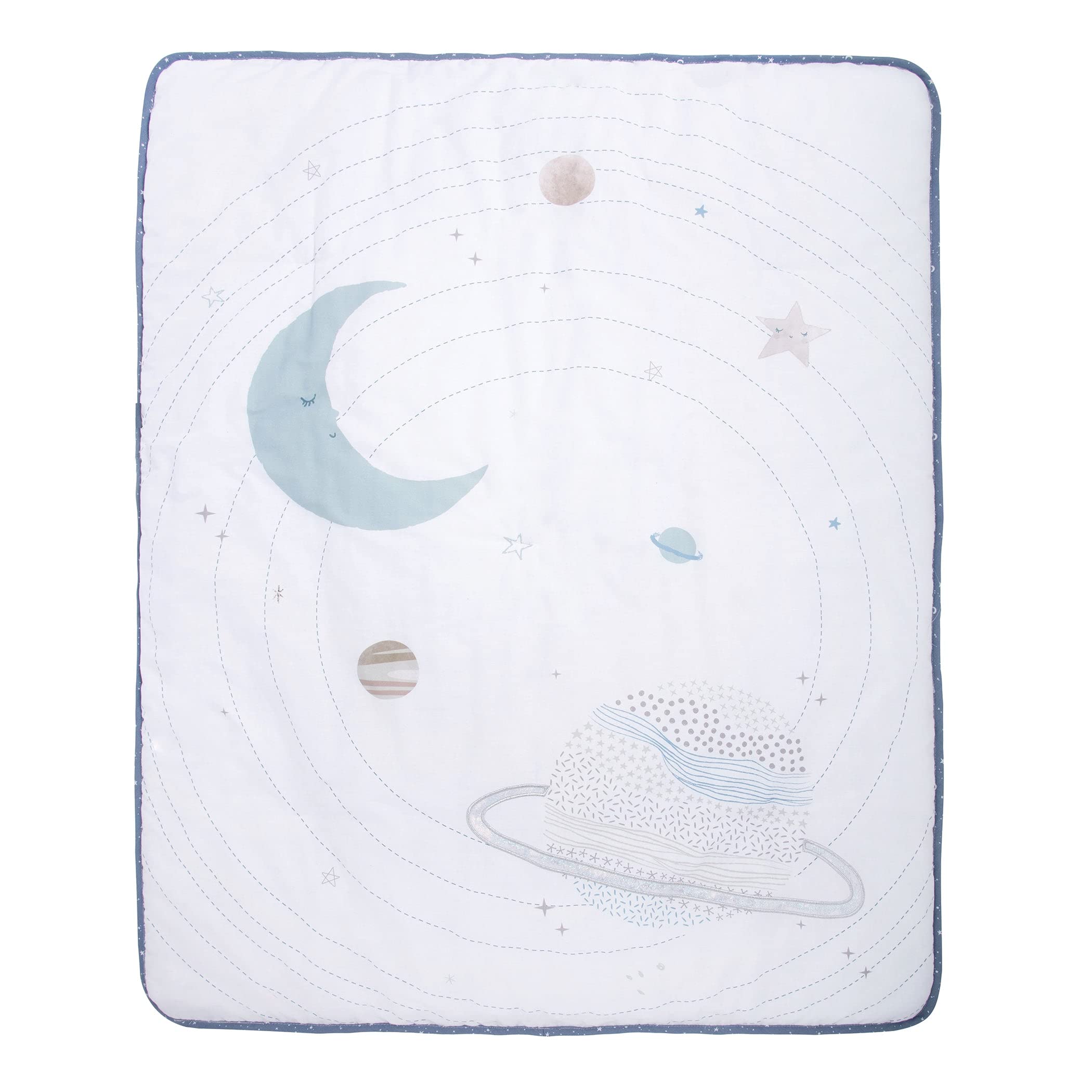 Trend Lab Celestial Space 3-Piece Crib Bedding Set - Nursery Quilt, Fitted Crib Sheet & Crib Skirt for Baby Boys & Girls | Soft & Safe Nursery Decor for Newborns & Infants | Perfect for Space-Themed Nurseries & Baby Showers
