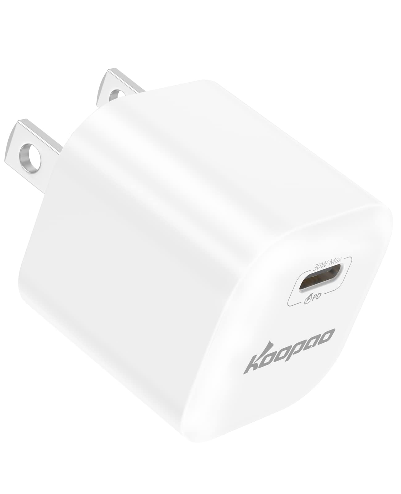KOOPAO 30W GaN II Fast USB C Charger - Compact Wall Adapter for MacBook Air, iPhone 13/12/11/SE/X, Samsung Galaxy, Google Pixel, Nintendo Switch - Perfect for Travel, Home & Office Use