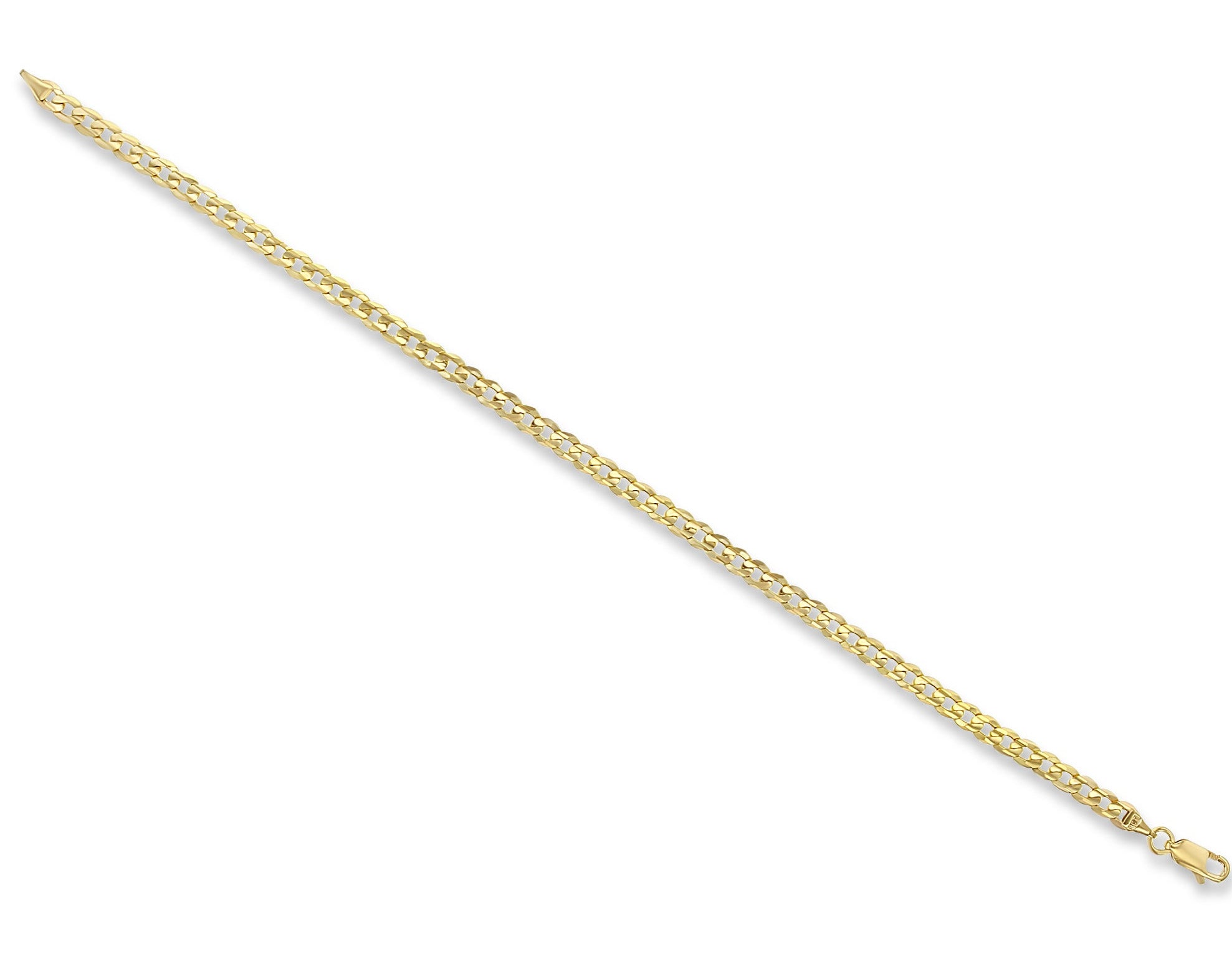 4MM Cuban Link Bracelet for Men - 14K Yellow Gold Plated Stainless Steel - Durable & Hypoallergenic Jewelry for Gifts, Parties & Everyday Wear