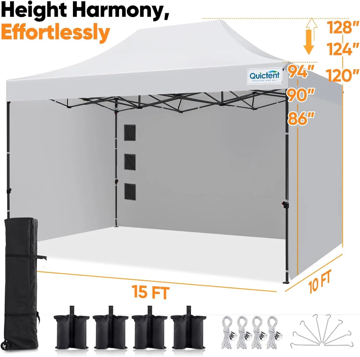 Heavy Duty Commercial Pop Up Canopy Tent - Waterproof Instant Shelter for Outdoor Events, Parties, Markets & Camping