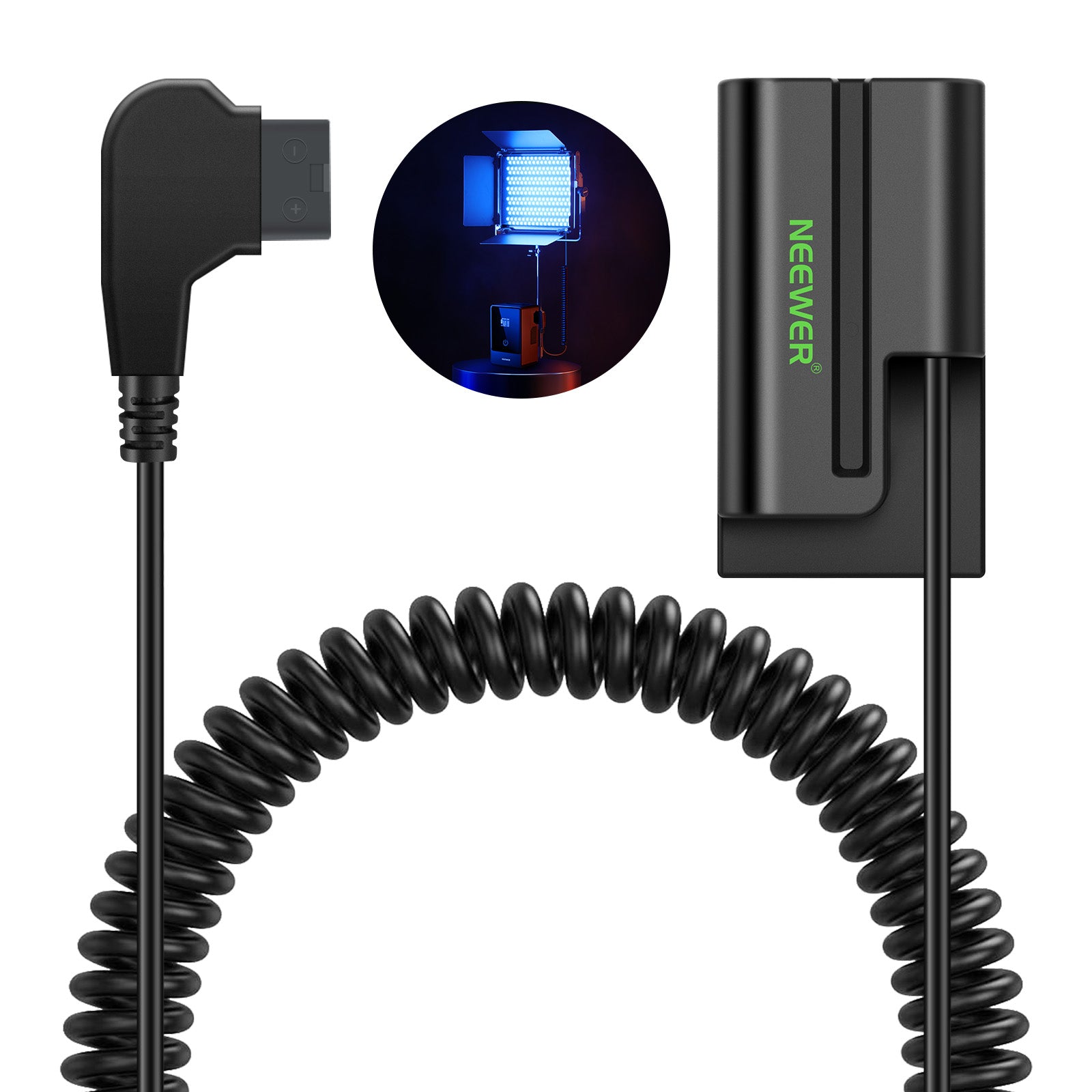 NEEWER VP F550 NP-F550 to D-Tap Dummy Battery Power Adapter for Sony Cameras - Perfect for On-Location Filming & Photography