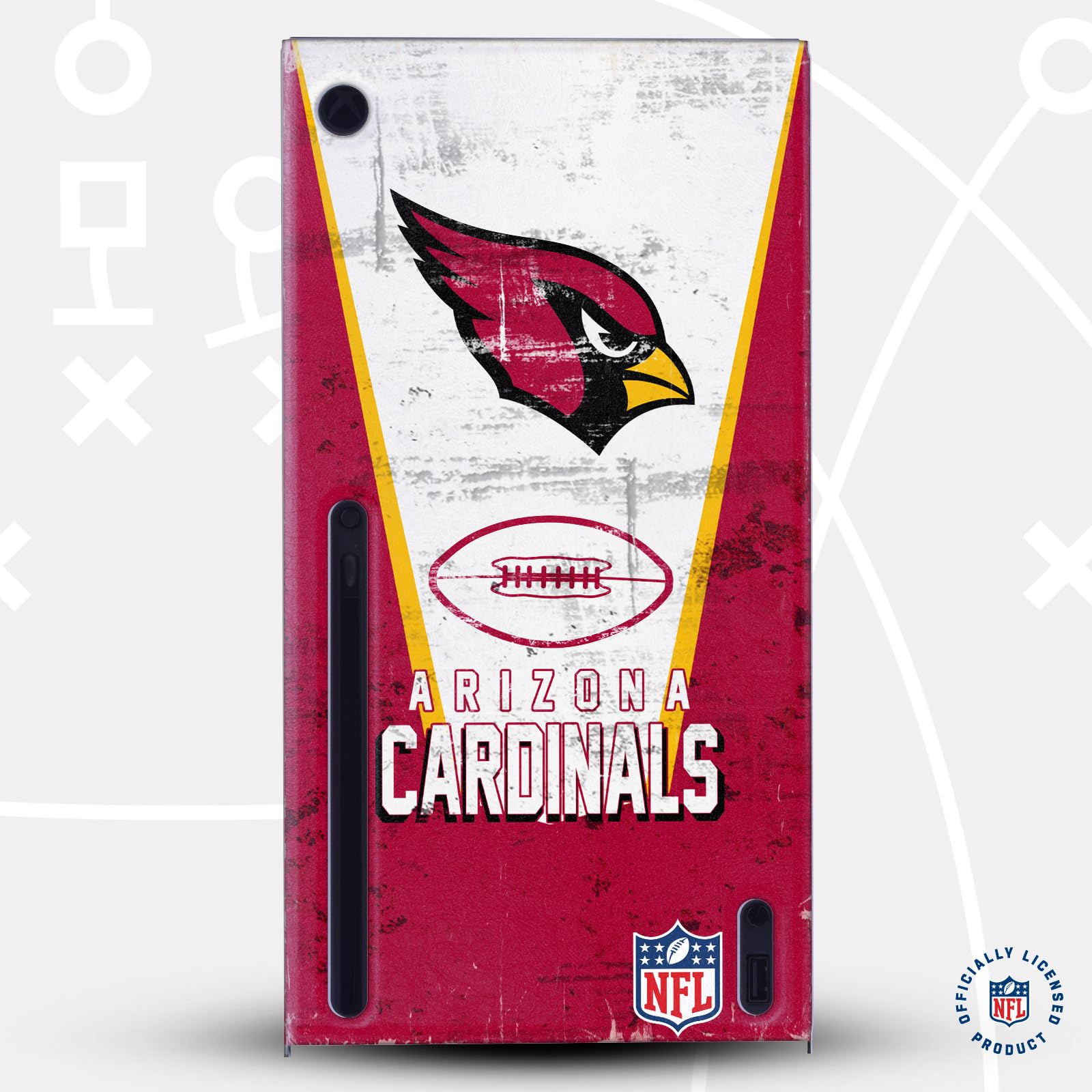 Official NFL Arizona Cardinals Console Wrap Compatible with Xbox Series X - Gaming Room Decor, Fan Gift, and Game Day Accessory