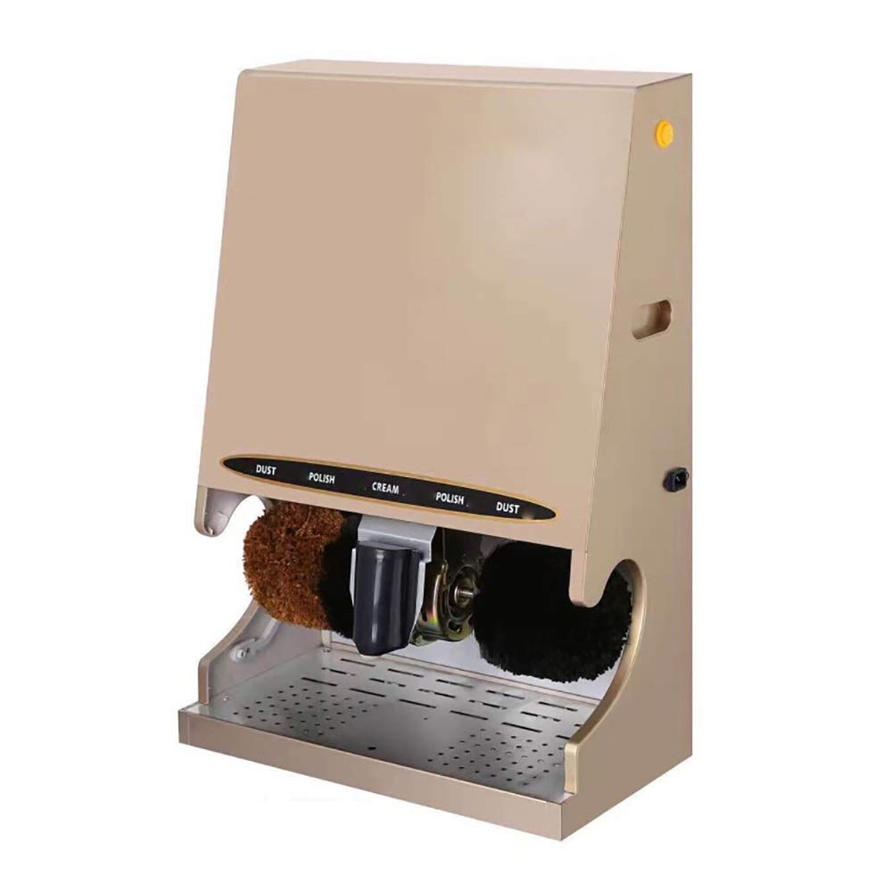 Xiao Jian Commercial Electric Shoe Polisher Machine - 220V 100W Automatic Shoe Shiner for Home & Public Use - Silver Finish - Perfect for Hotels, Offices, and Household Shoe Care