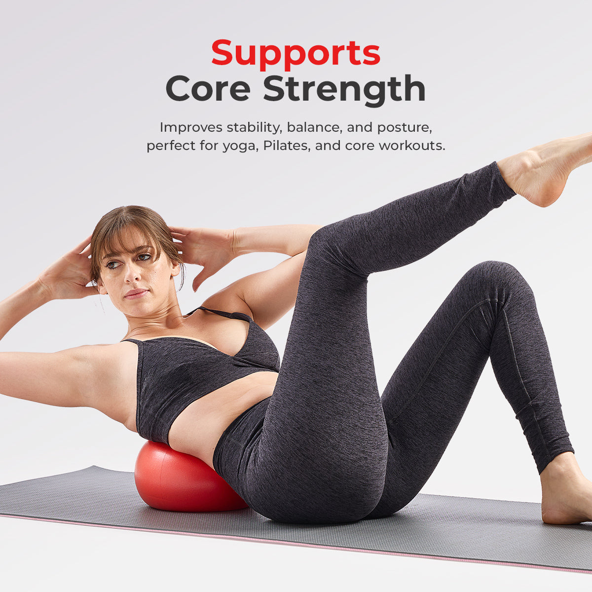 Premium 9-Inch Pilates Ball for Yoga, Core Workouts & Physical Therapy – High-Quality Exercise Ball for Home Gym & Fitness Training