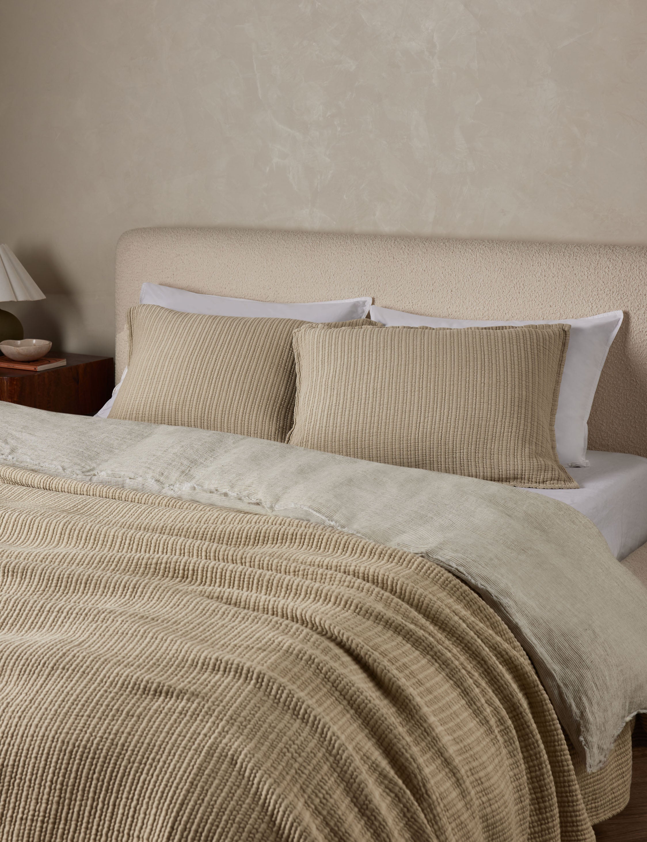 Pom Pom at Home Chatham Cotton Matelasse Sham - Luxury Bedding for Master Bedroom & Guest Room Decor