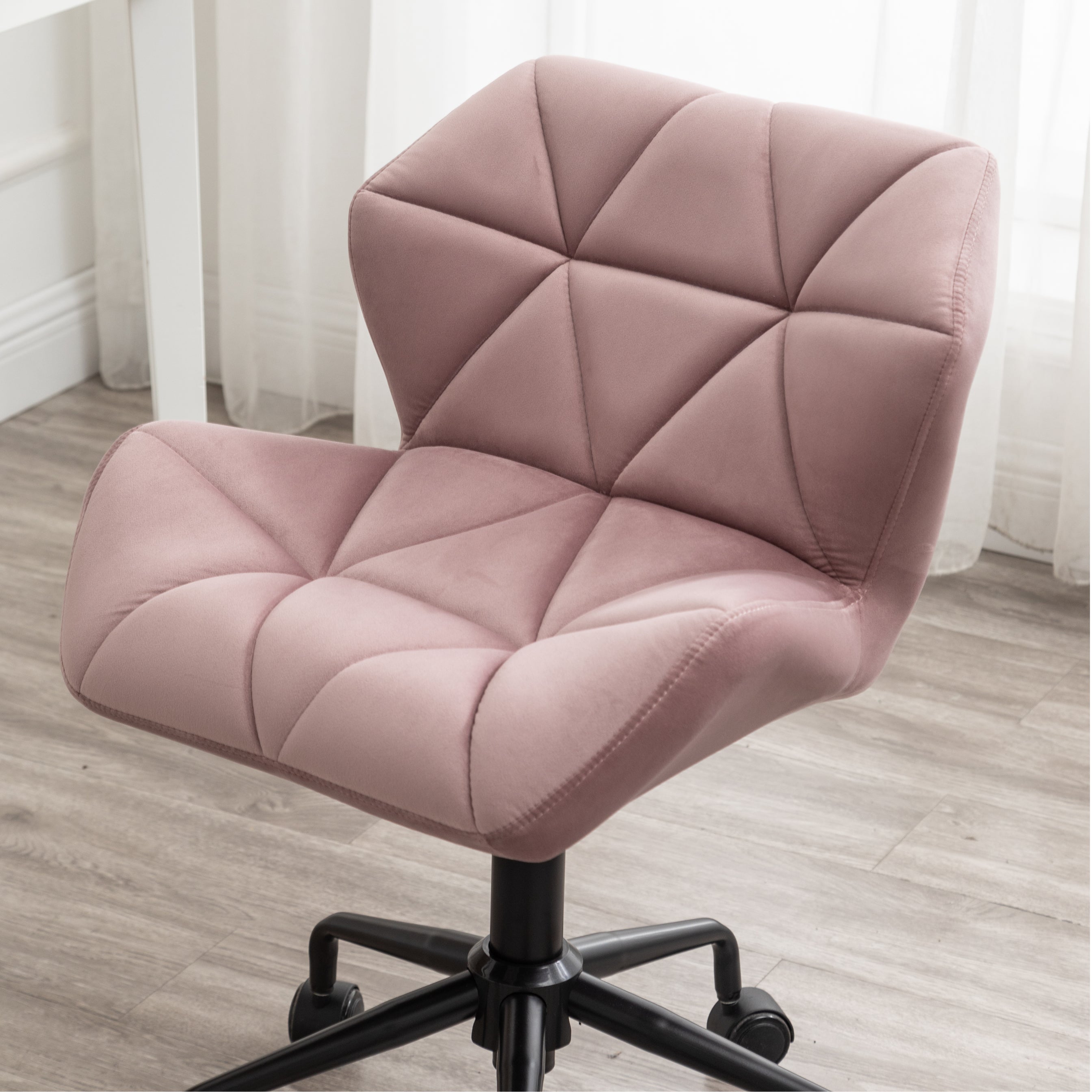 Roundhill Furniture Eldon Diamond Tufted Adjustable Swivel Office Chair - Ergonomic Executive Desk Chair with Lumbar Support for Home & Office Workspace