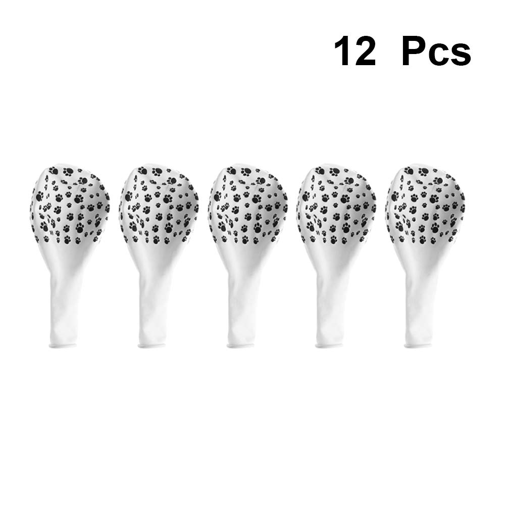 12pcs Dog Paw Print Latex Balloons - Pet Themed Party Decorations for Kids Birthday, Baby Shower & Animal Lovers | Helium Ready Balloons for Indoor/Outdoor Decor