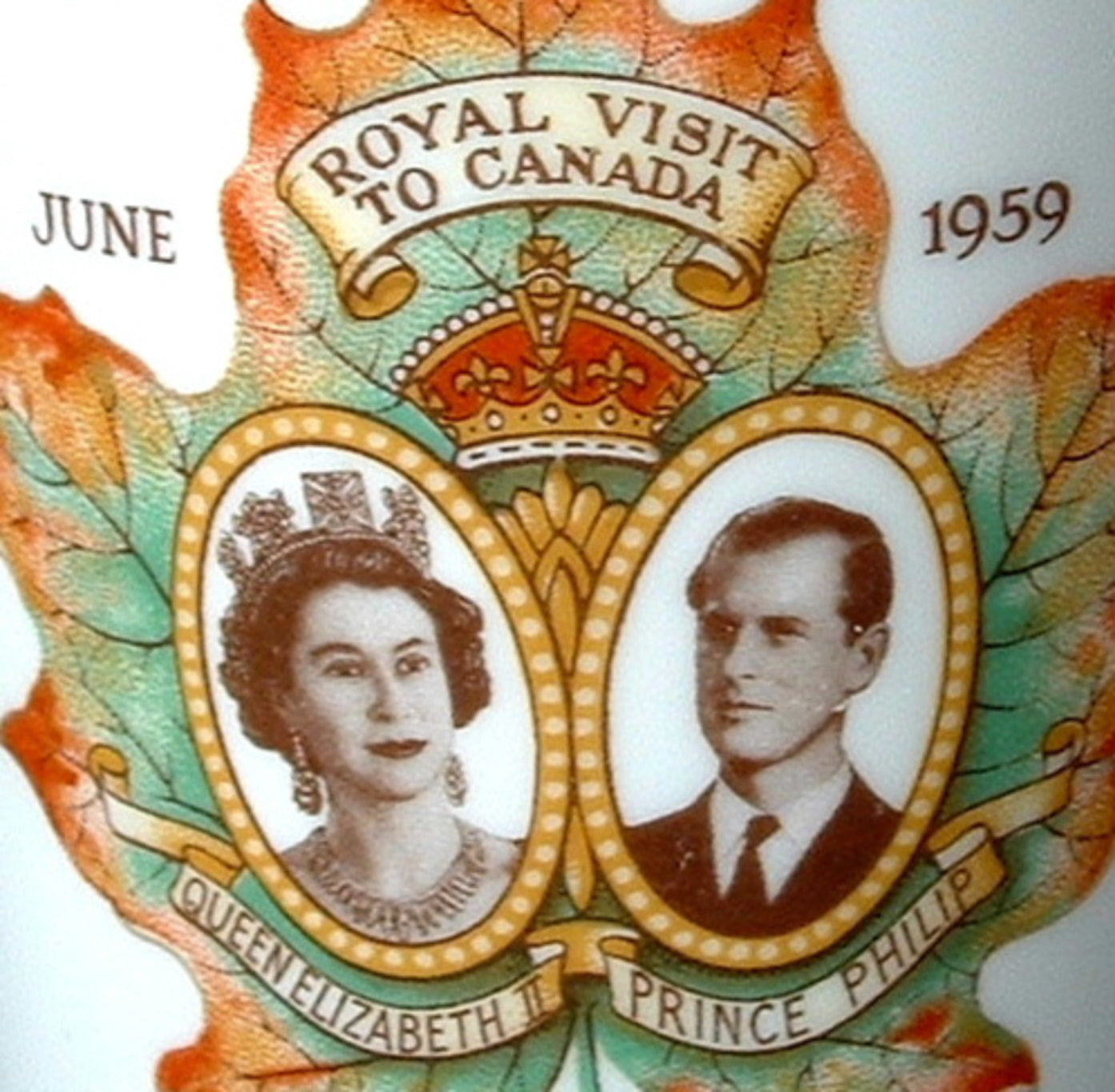 Queen Elizabeth II 1959 Canada Visit Commemorative Shelley Mug – Royal Souvenir & Collectible for Tea Lovers & British Monarchy Fans