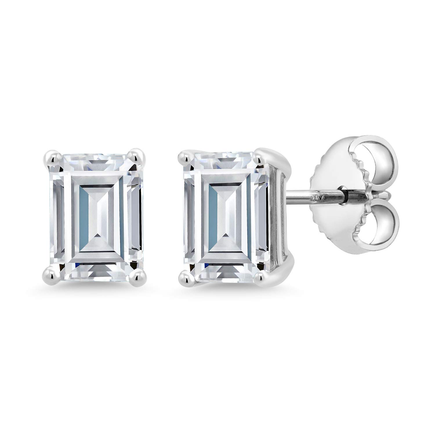 7X5MM Emerald Cut Gemstone Stud Earrings for Women & Men - 925 Sterling Silver Birthstone Jewelry | Fine Gifts for Her, Mom, Wife | Anniversary, Birthday, Christmas Present