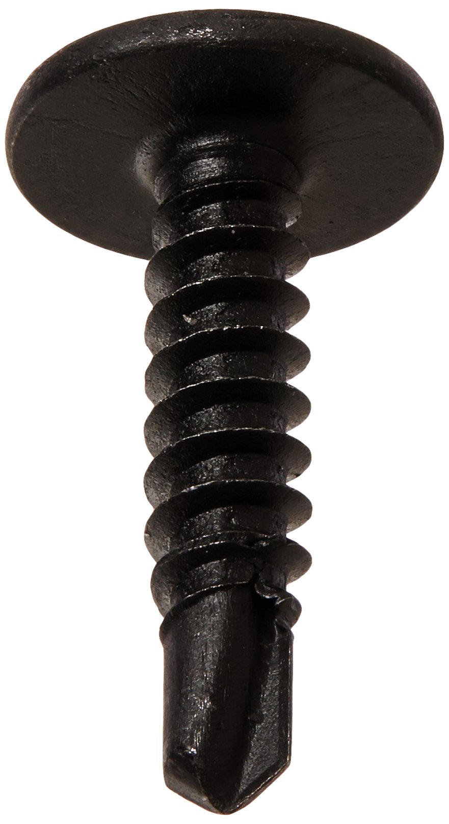 Black Steel Self-Drilling Screws #8-18 - Pack of 100 for DIY & Construction