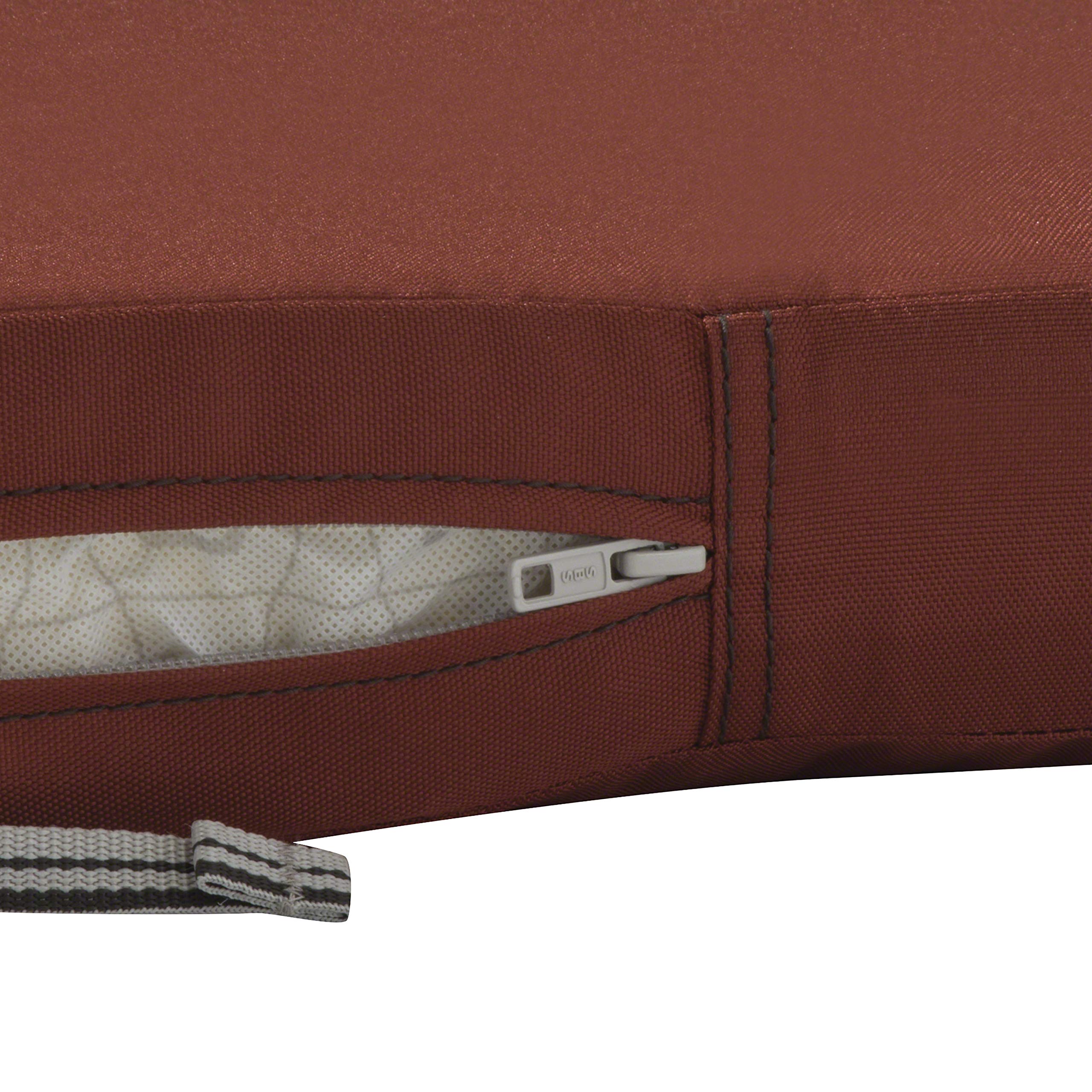 **Water-Resistant Patio Chaise Cushion Cover 80x26x3 Inch - Classic Accessories Ravenna Spice - Durable Outdoor Furniture Cushion Cover for Lounge Chairs, Poolside, Deck, and Patio Use**