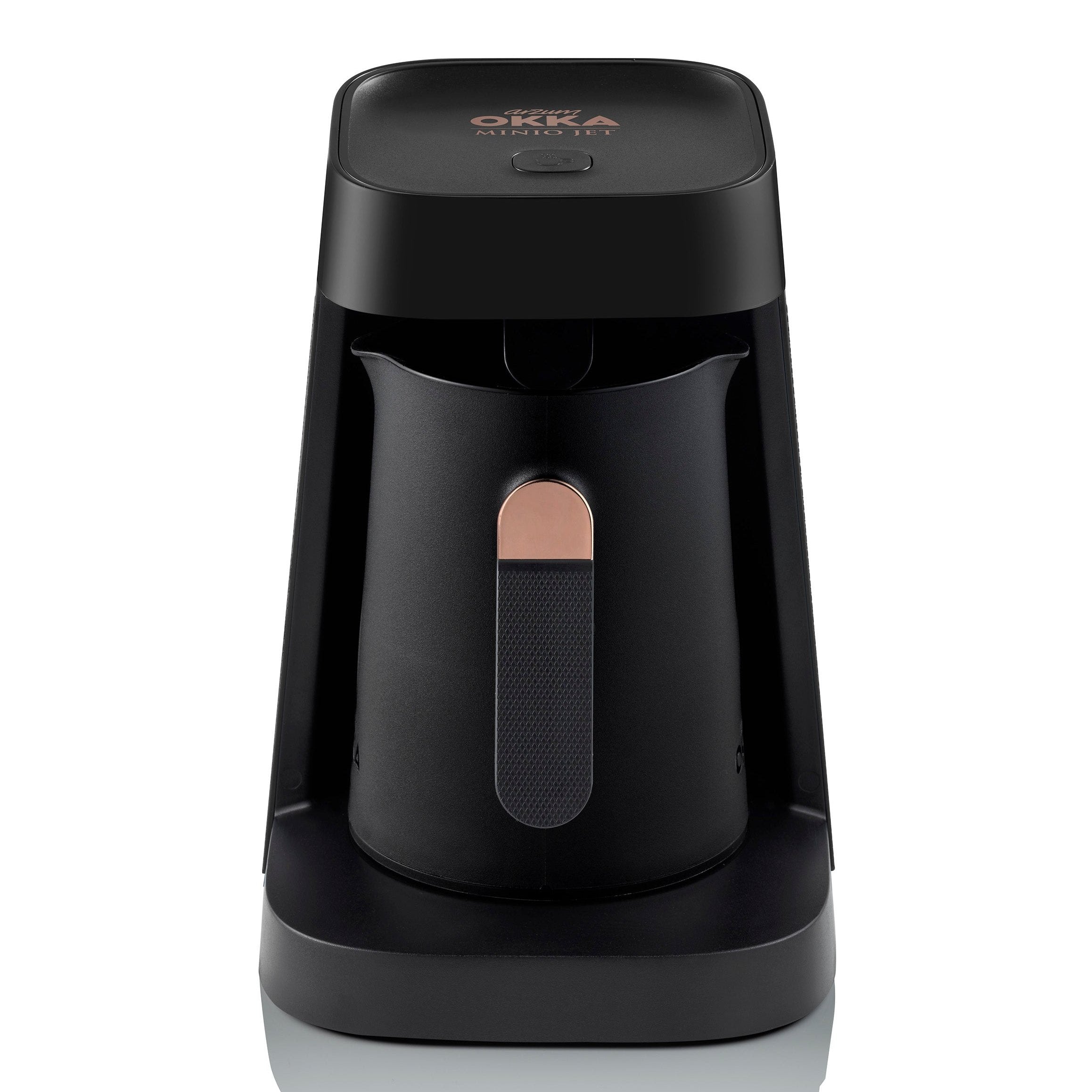 Arzum Okka Jet Automatic Turkish Coffee Maker - 5 Cup Capacity, Black & Copper Finish - Perfect for Home, Office & Gifting