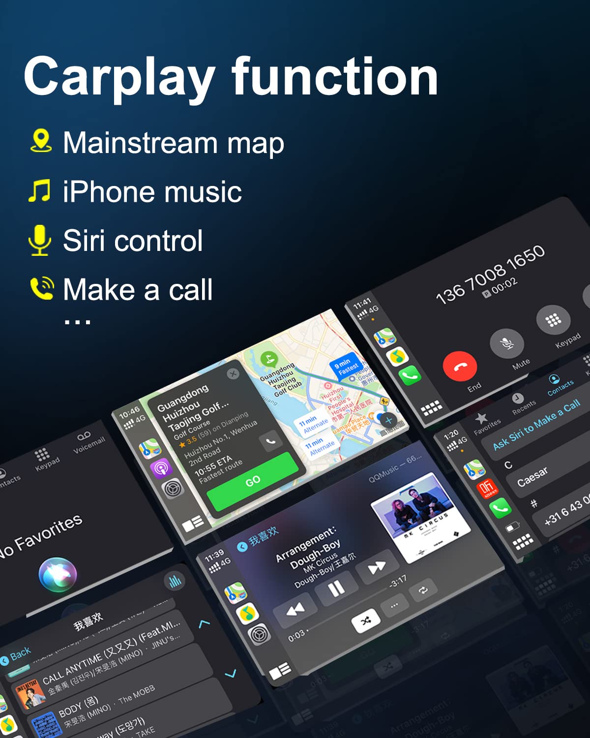 Carlinkit 3.0 Wireless CarPlay Adapter 2025 - Convert Wired CarPlay to Wireless for iPhone iOS 10+ (2015+ Car Models) | Seamless Music, Navigation & Calls While Driving