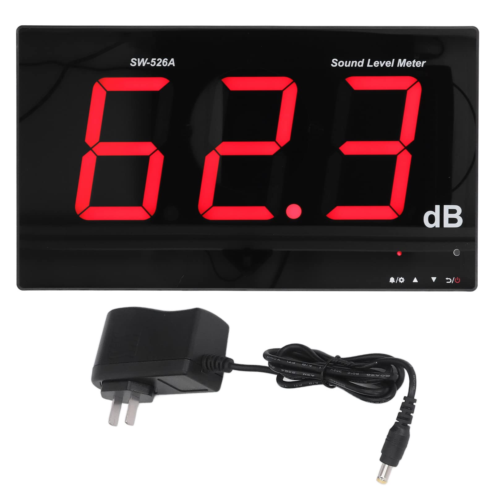 Hilitand Digital Decibel Meter - Sound Level Reader with 18in LCD Display, Wall Mountable Noise Meter for Classroom, Office, Home & Industrial Use - Accurate dB Measurement Tool