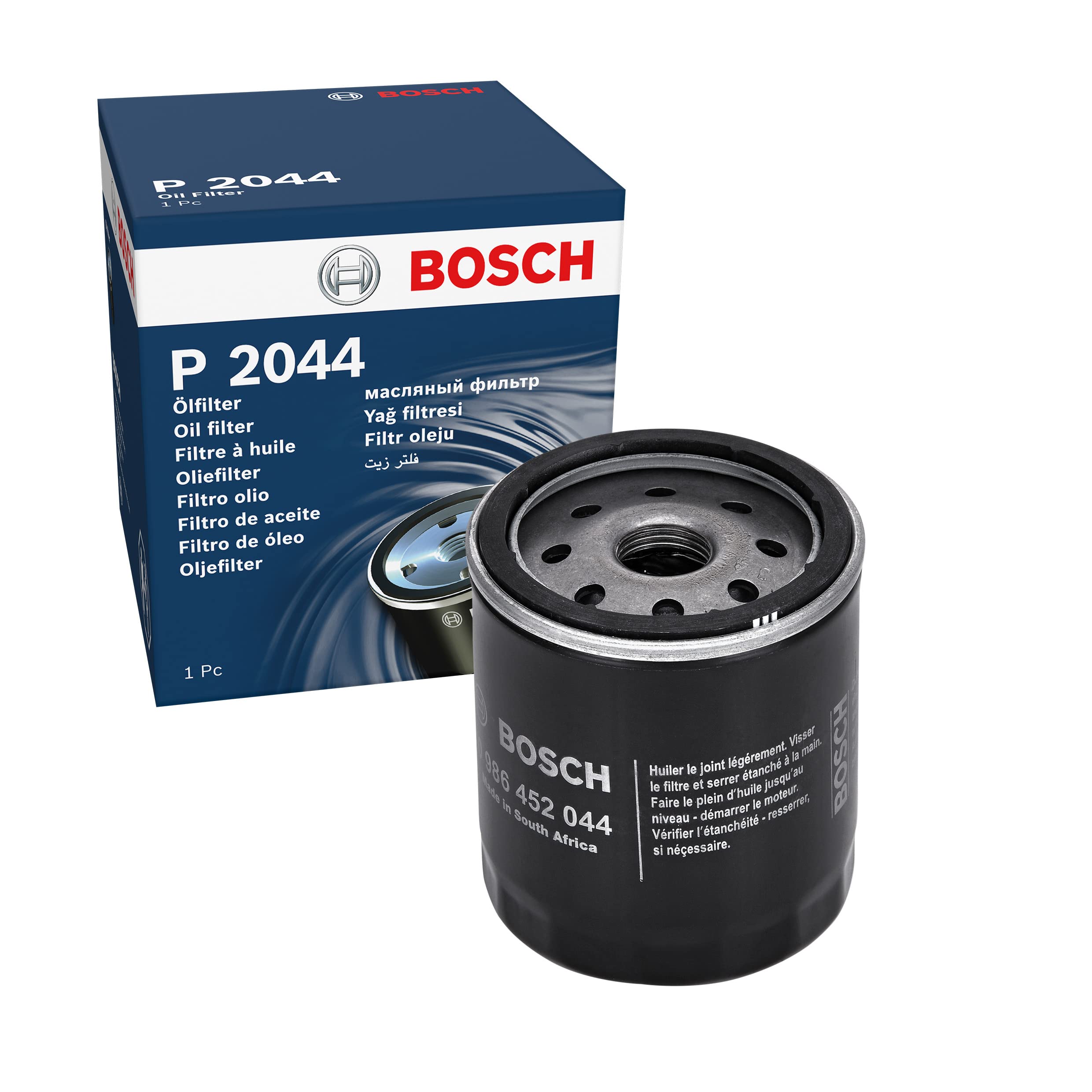 Bosch P2044 Premium Oil Filter for Cars - High Performance Engine Protection for Sedans, SUVs & Trucks | Perfect for Regular Maintenance & Long Drives