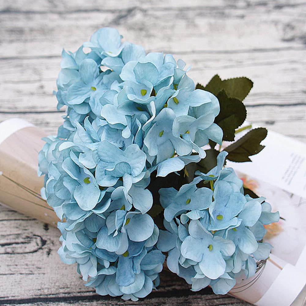 ZHOUMOLIN 4-Pack 28CM Artificial Hydrangea Flowers - Silk Fake Plants for Christmas Decor, Wedding Centerpieces & DIY Home Painting Projects