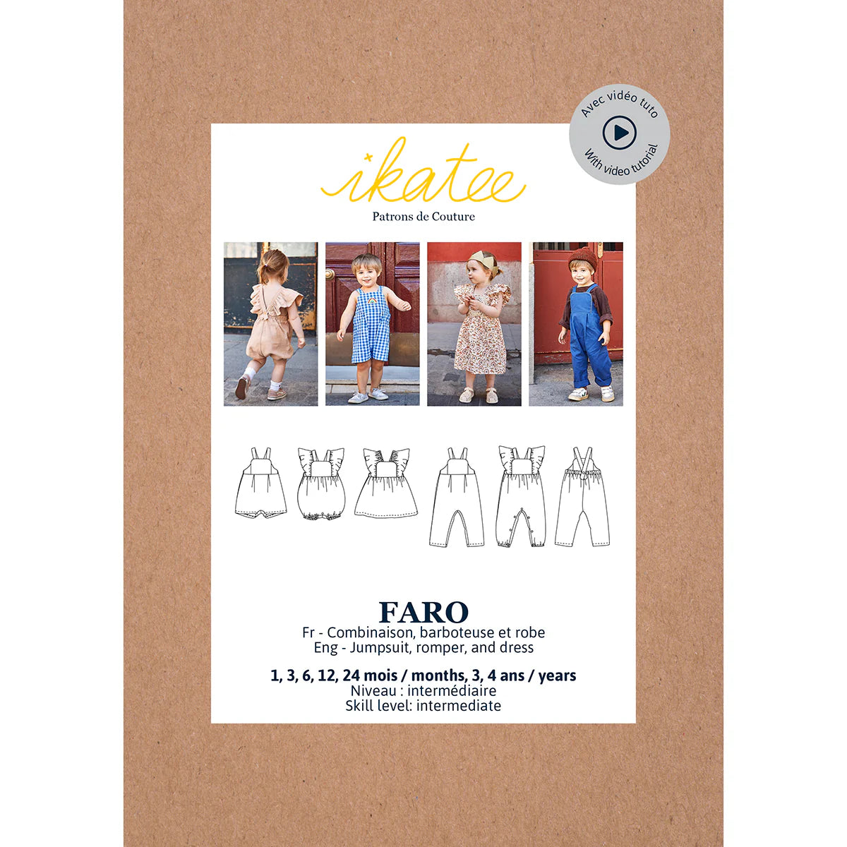 Faro Jumpsuit, Romper and Dress Sewing Pattern for Babies 1 Month to 4 Years | DIY Baby Clothes for Playdates, Parties and Everyday Wear