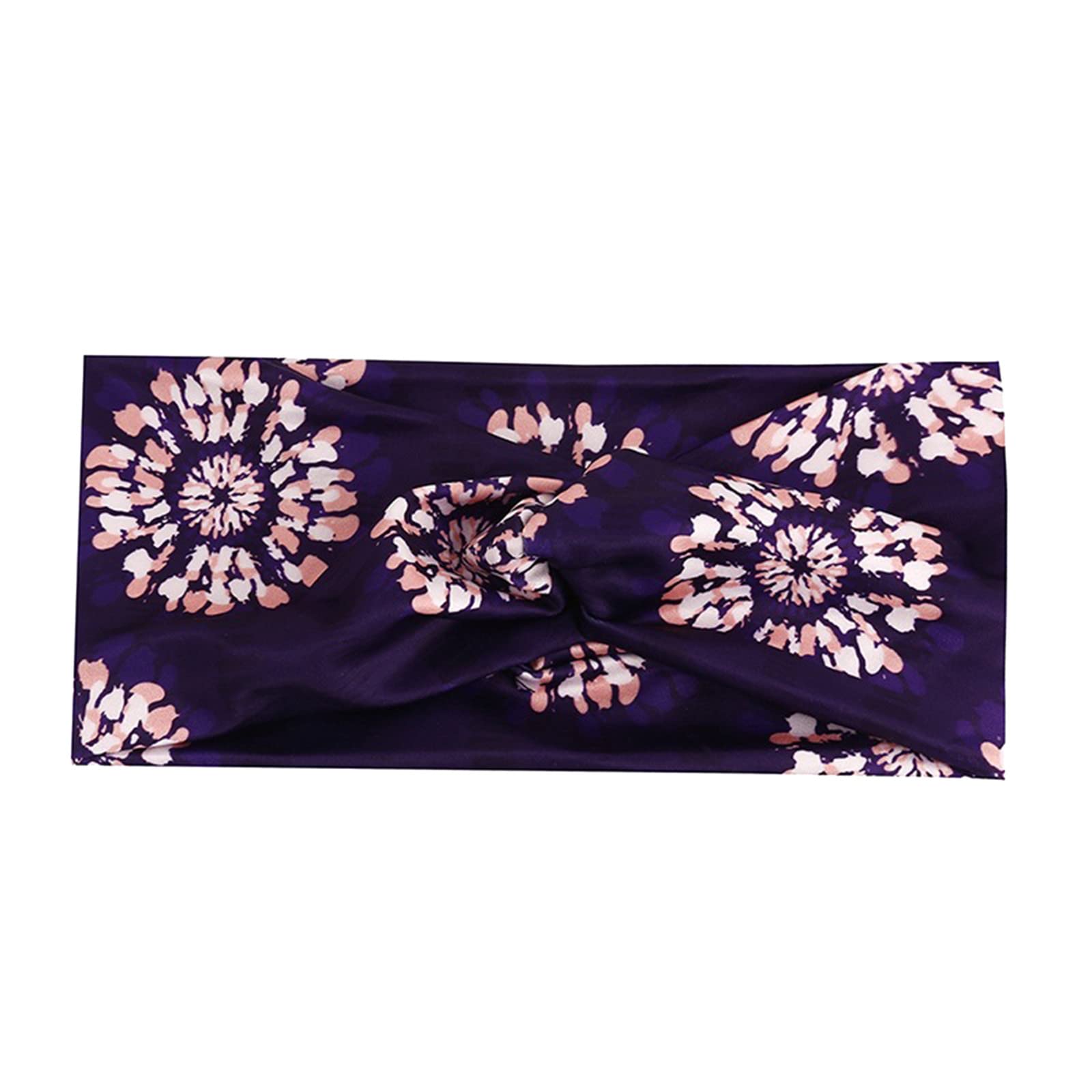 Tie Dye Headbands for Women - Elastic Turban Head Wrap Floral Style Hair Band - Yoga, Workout, Running & Fashion Accessories