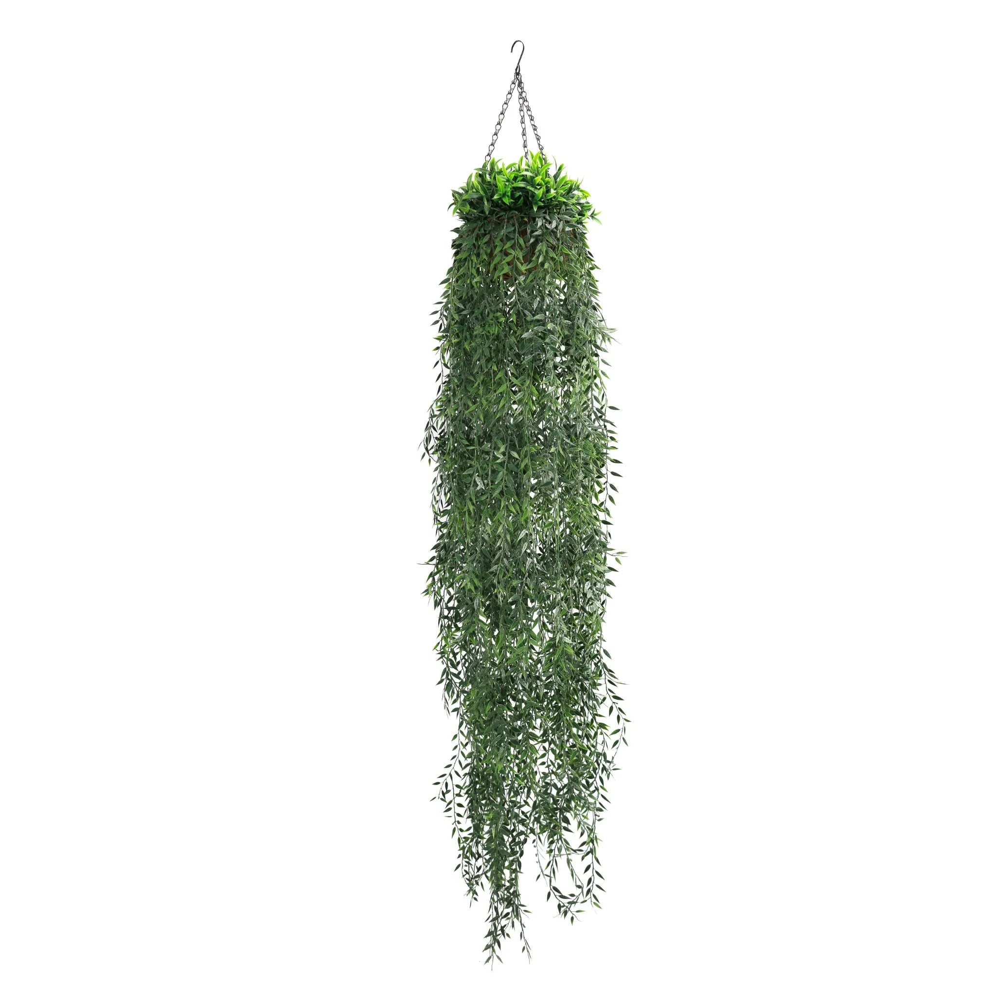 Hanging Fern Cascade Basket - UV Resistant Indoor/Outdoor Planter (26cm x 135cm) for Patio, Garden, Balcony & Porch Decor