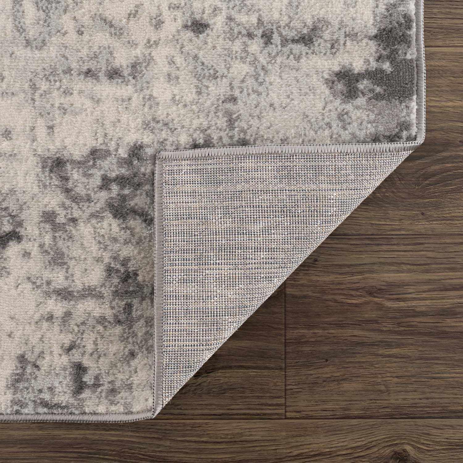 Modern Bohemian Abstract Area Rug - Neutral Beige Cream Brown Gray Distressed Carpet for Living Room Bedroom Dining Room - 7'10