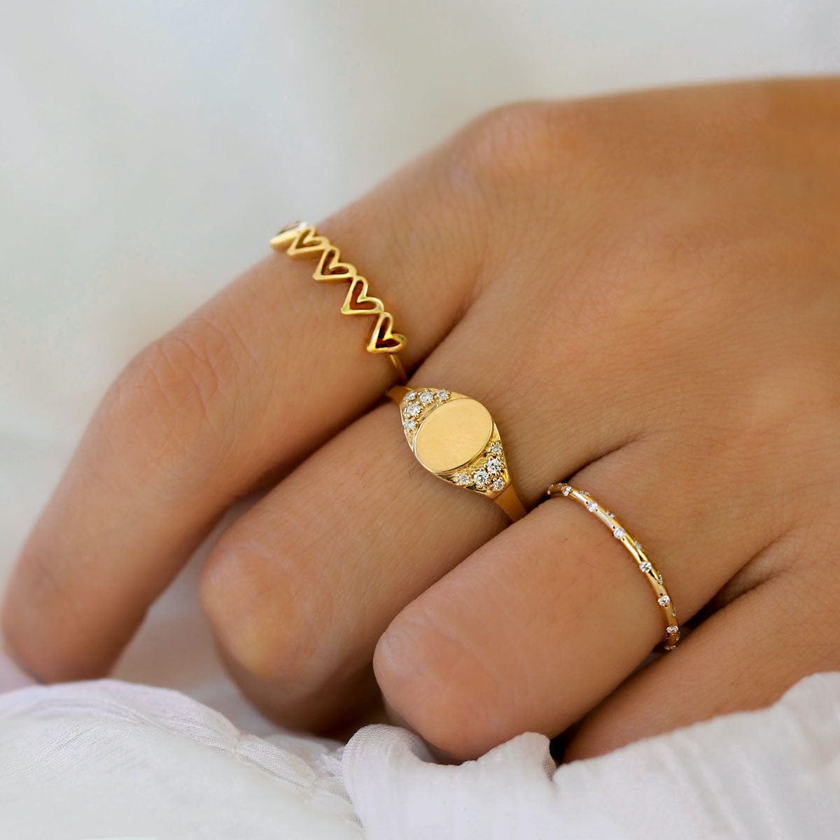 Five Hearts Ring - Elegant Stackable Rings for Women, Perfect for Valentine's Day Gifts & Anniversary Jewelry | Ideal for Romantic Dates, Proposals, and Special Occasions