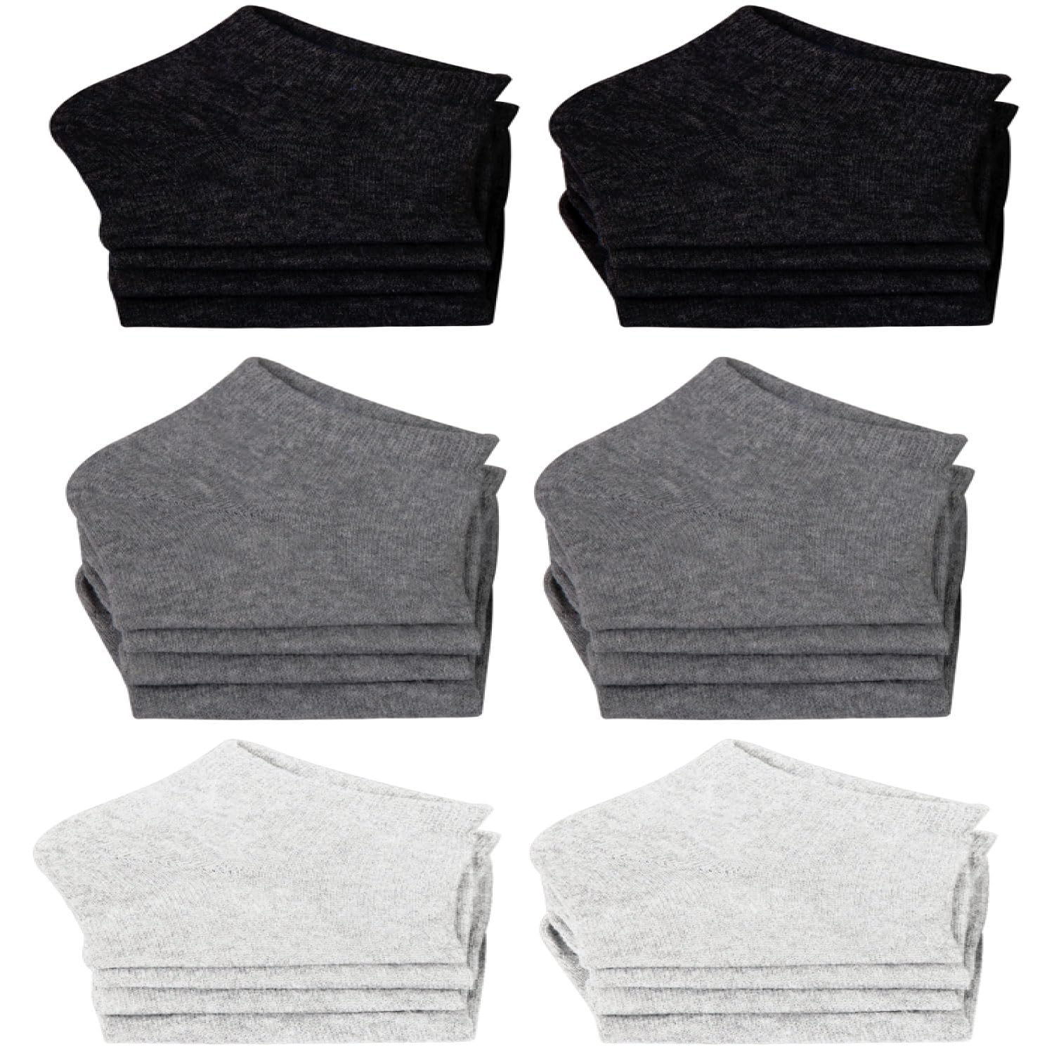 100 Pairs Women's Casual Crew & Low Cut Socks Size 9-11 - Breathable No Show Bulk Socks for Everyday Wear, Workout & Travel