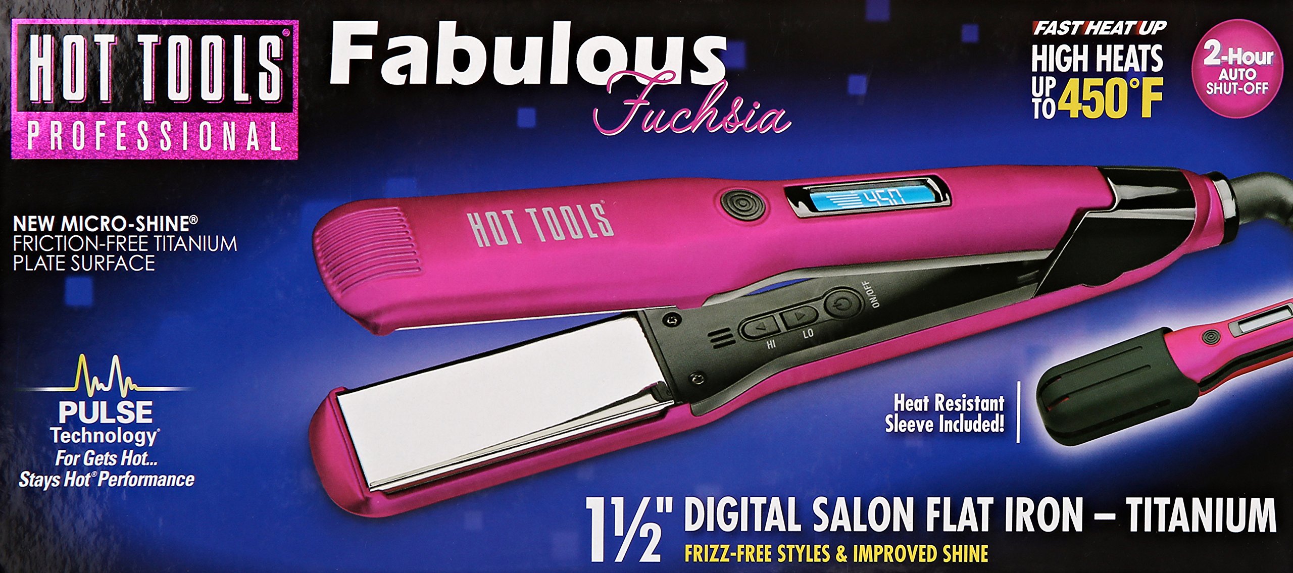 Hot Tools Titanium Flat Iron 1.5 Inch - Salon Styling at Home