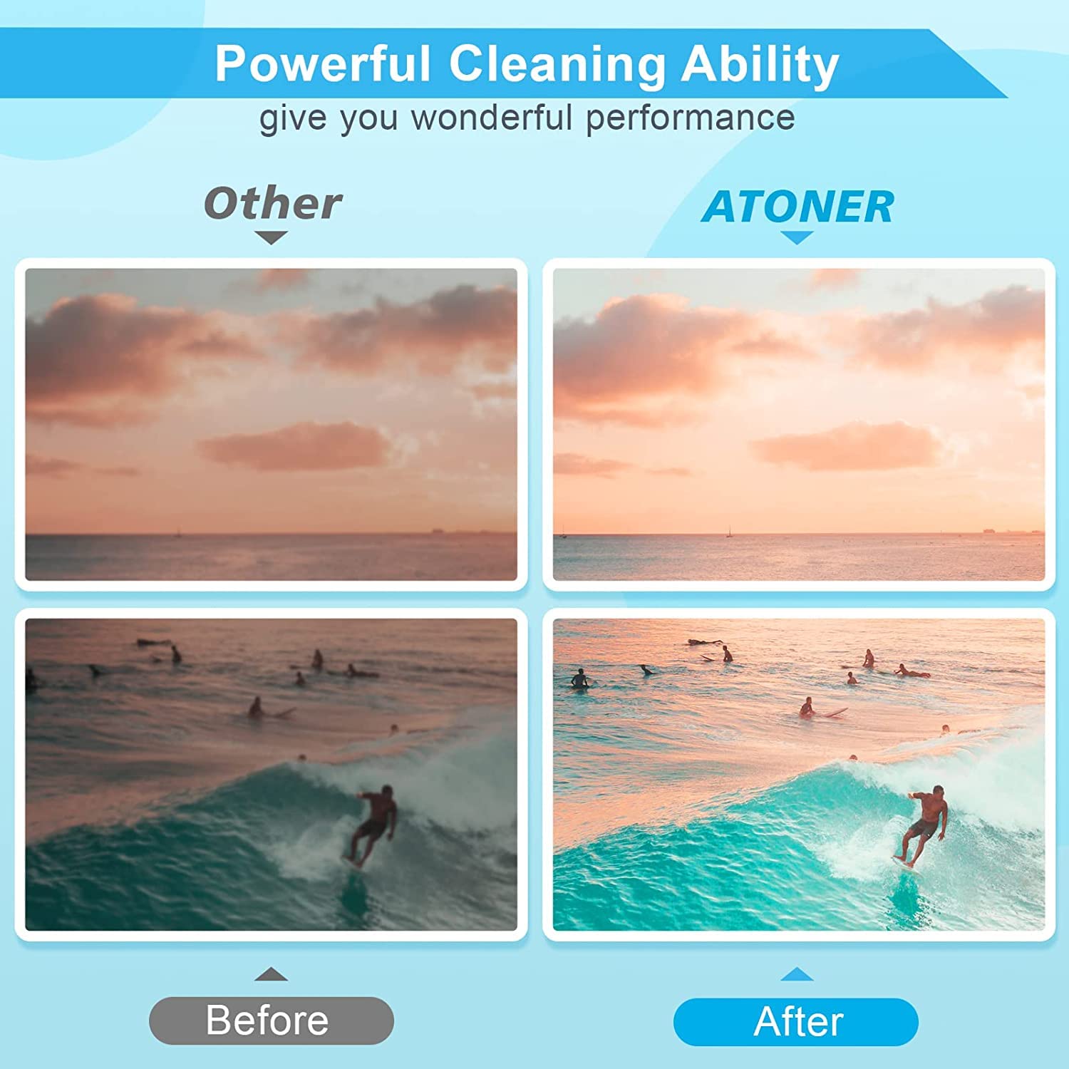 ATONER 250ml Inkjet Printer Head Cleaning Kit - Nozzle Cleaner Solution for Epson, HP, Canon, Brother Printers - Restores Clogged Print Heads & Improves Print Quality - Ideal for Home, Office & Photo Printing