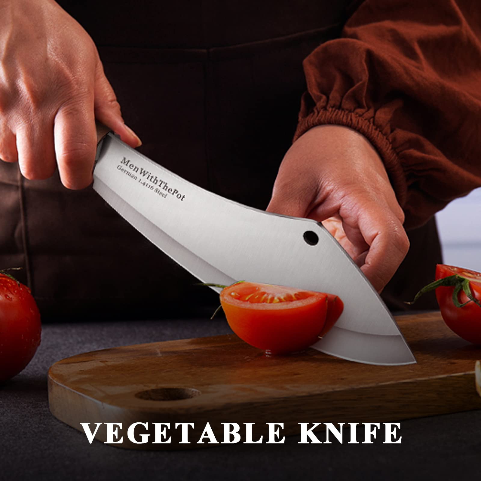 Premium Butcher Knife - Heavy Duty Meat Cleaver for Kitchen & Camping - High Carbon Steel Chef Knife for Cutting Meat, Vegetables & Bones - Perfect Gift for Men, Fathers & Home Cooks (Great for BBQ, Hunting & Outdoor Cooking)