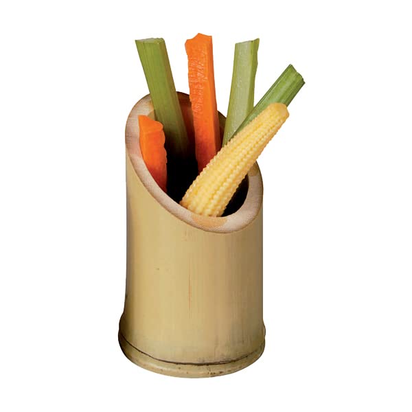 Eco-Friendly Disposable Bamboo Cups - PacknWood 209 BTU 55 Oblique Cut 3.5