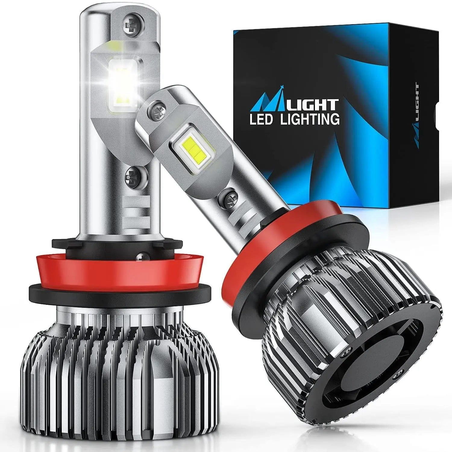 H11 H9 H8 LED Headlight Bulbs - E30 Series 70W 14000LM 6500K Super Bright White Light - IP67 Waterproof - Pack of 2 Bulbs - Perfect for Night Driving, Fog Lights & Off-Road Vehicles