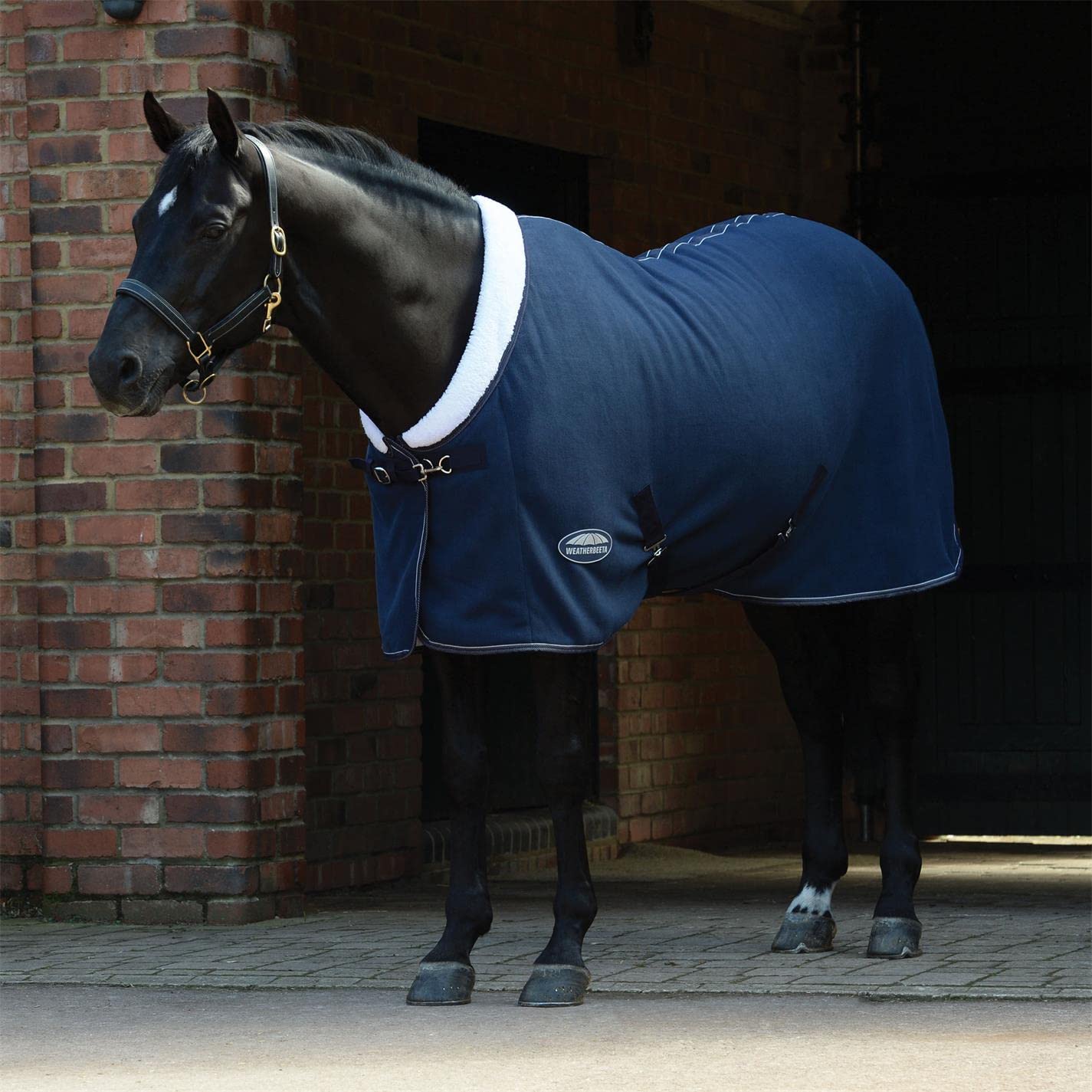 Weatherbeeta Sherpa Fleece Cooler Standard Neck Turnout Blanket for Horses - Lightweight & Breathable Stable Blanket for Cool Weather Riding & Turnout