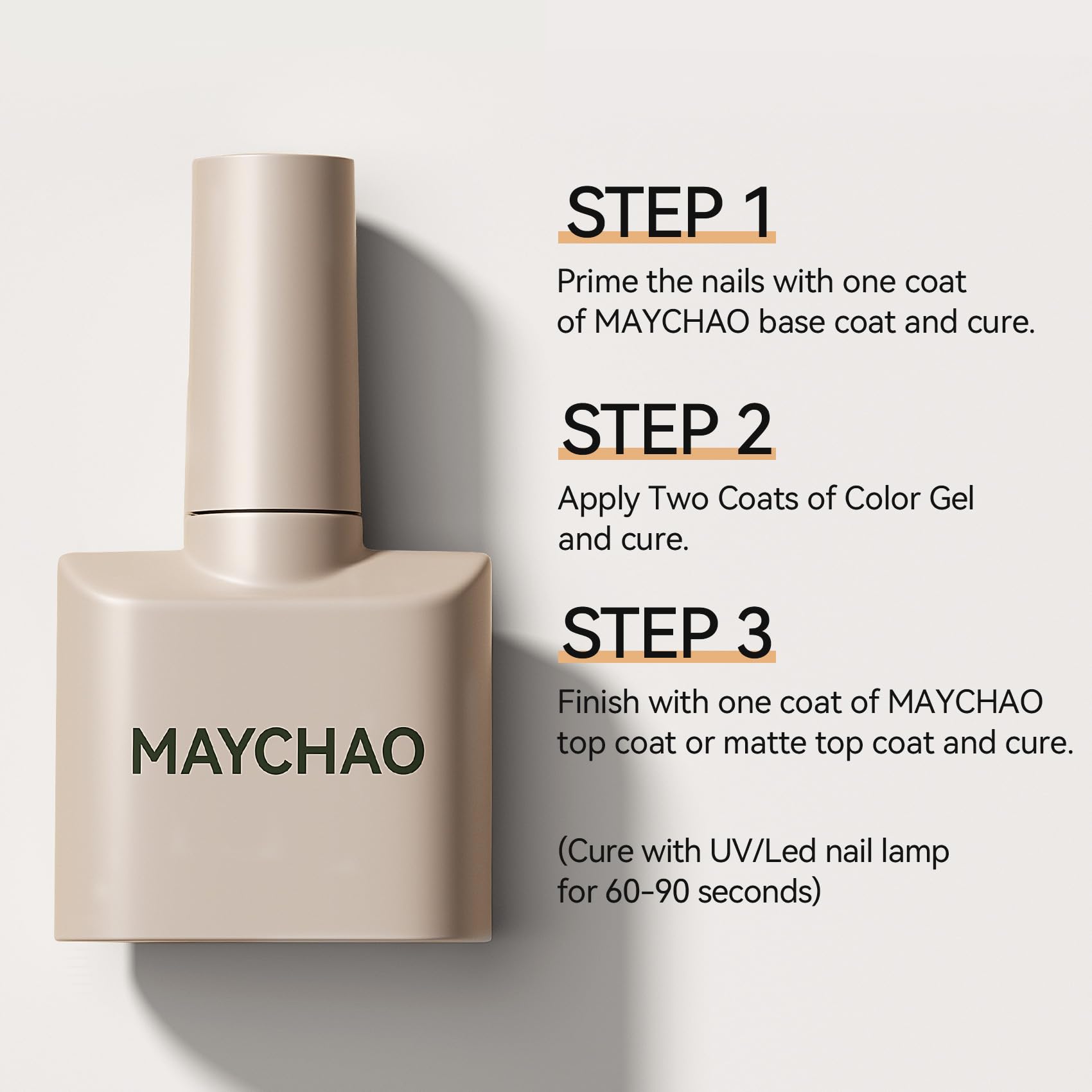 MAYCHAO 15ML Jelly Sheer Tortoise Shell Gel Nail Polish - Transparent Hot Cocoa Amber UV LED Soak Off Gel Polish for DIY Manicure at Home & Salon (0.5 OZ) | Perfect for Nail Art, French Tips & Everyday Wear