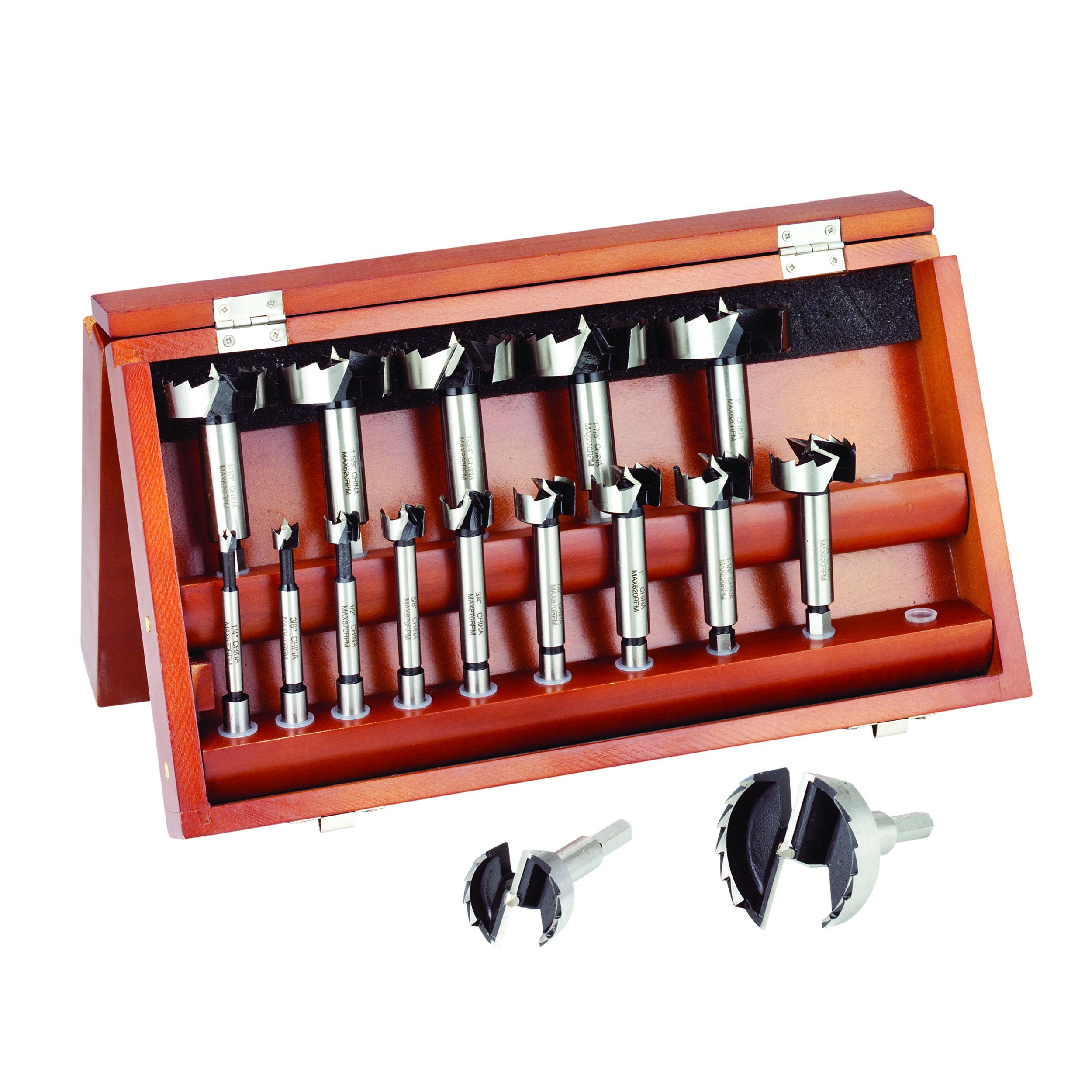 WOODRIVER 16-Piece Forstner Bit Set - Premium Woodworking Drill Bits for Smooth, Clean Holes - Perfect for Cabinetry, Furniture Making & DIY Wood Projects
