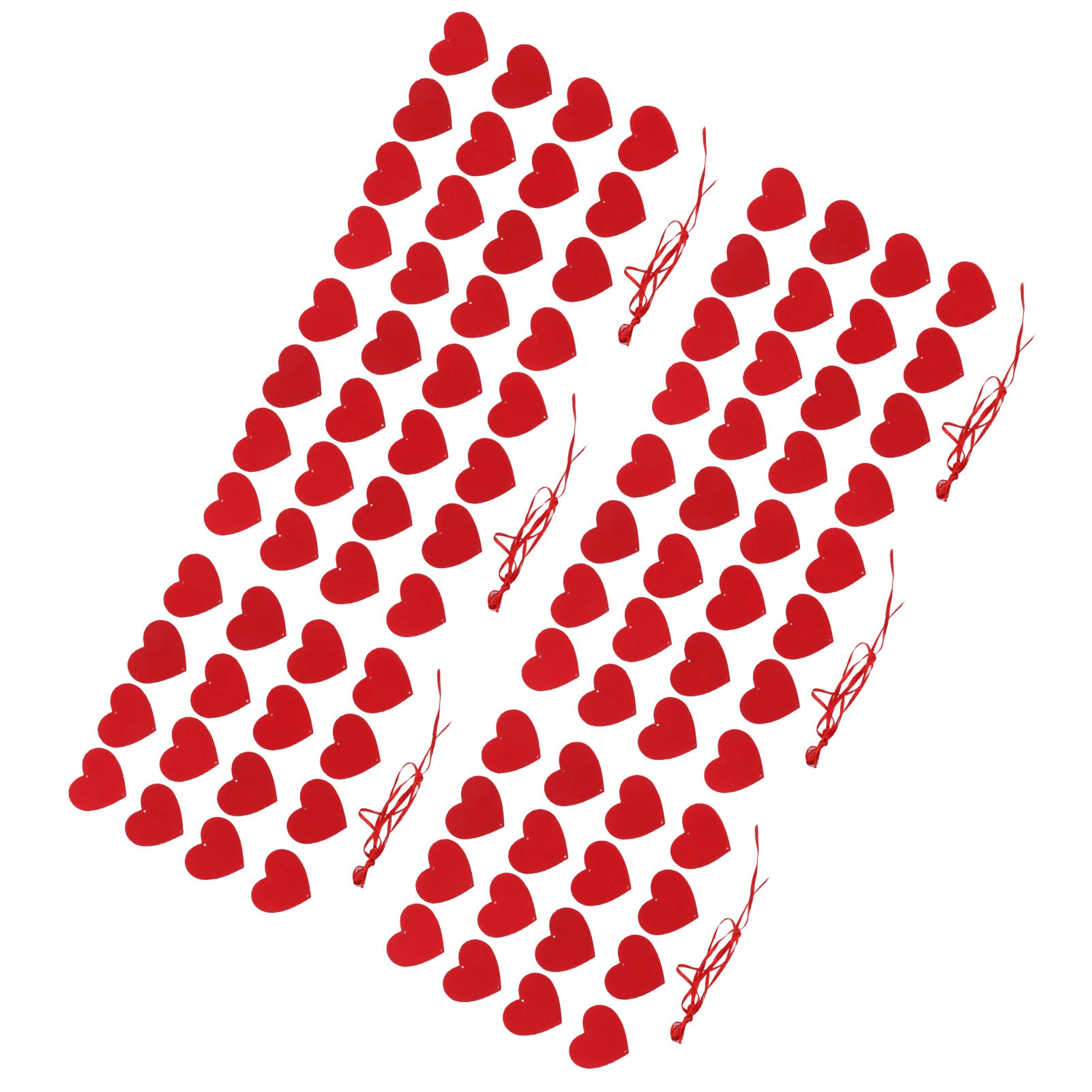 BALITY Heart Decorations - 96-Piece Delicate Textured Heart Garland for DIY, Weddings & Parties | Durable & Reusable Wall Hanging for Home, Bedroom, Nursery & Event Decor