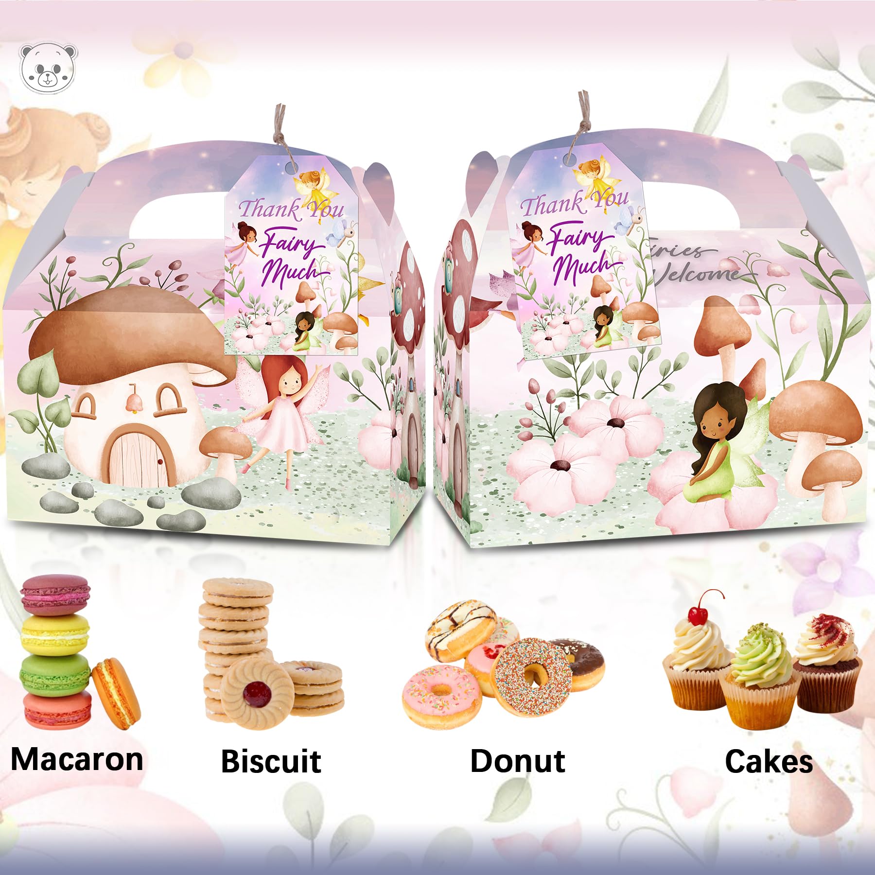 Fairy Tale Party Favor Boxes 12 Pcs - Kids Birthday & Baby Shower Supplies for Gift Giving