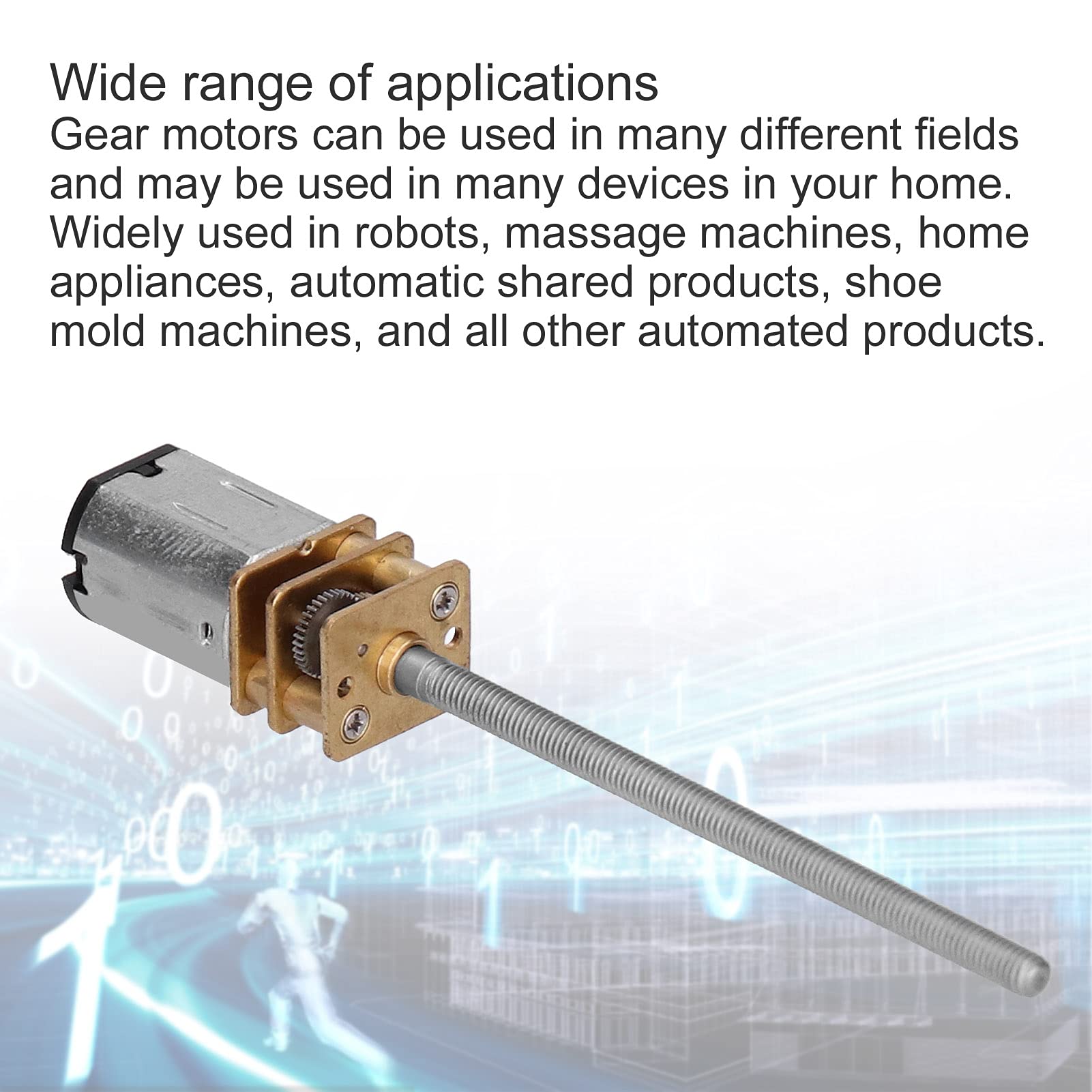 High Torque DC Gear Motor & Linear Actuator - 12V/24V Heavy Duty Electric Motor for Outdoor Engineering Projects | Perfect for Robotics, Solar Trackers, and Industrial Automation