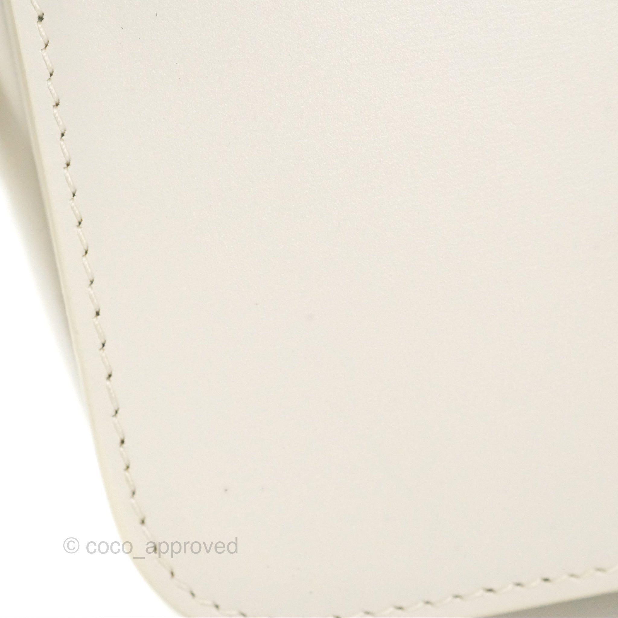 Celine Teen Triomphe Bag in Shiny White Calfskin Leather - Perfect for Everyday Use, Work & Special Occasions